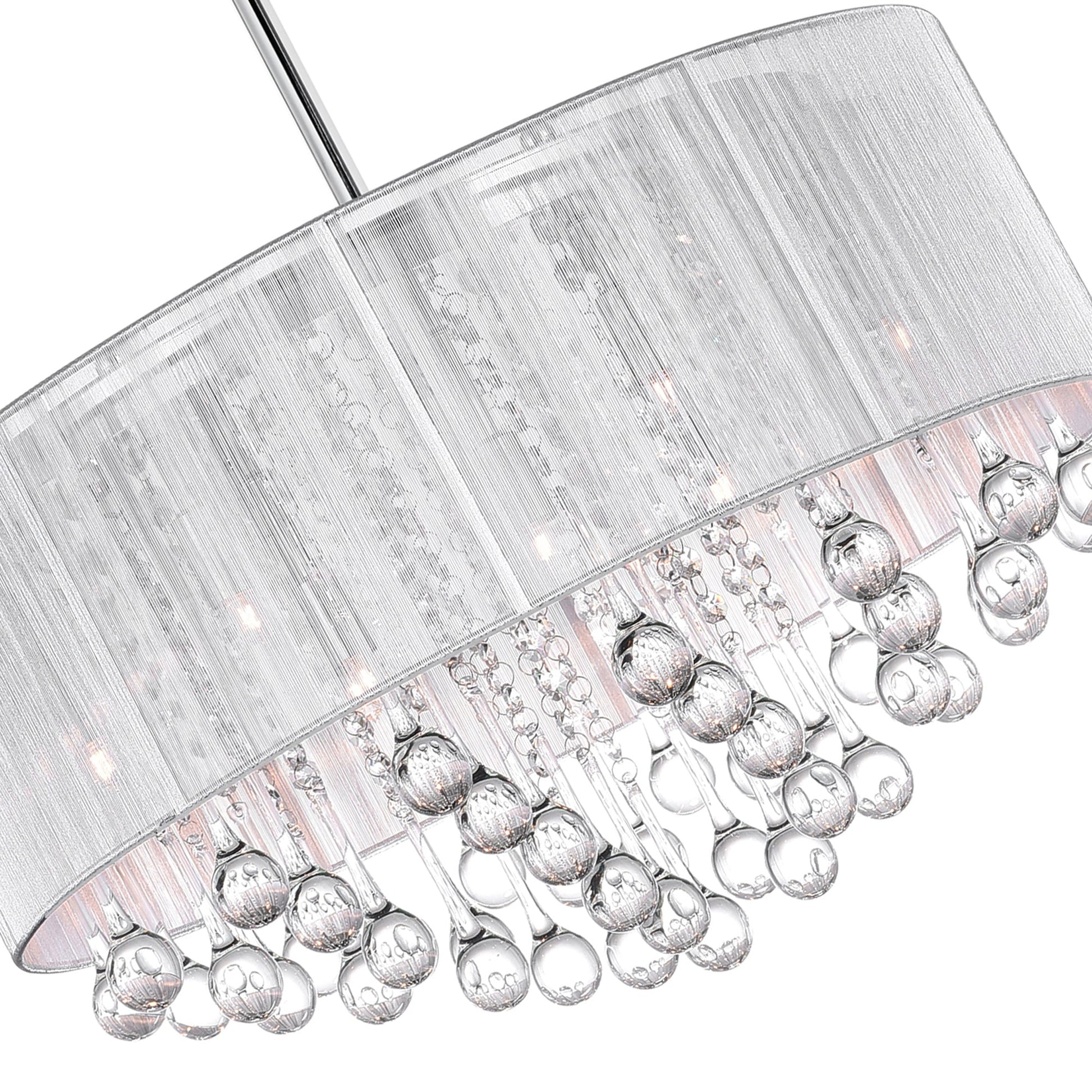 Water Drop 9 Light Chrome Chandelier