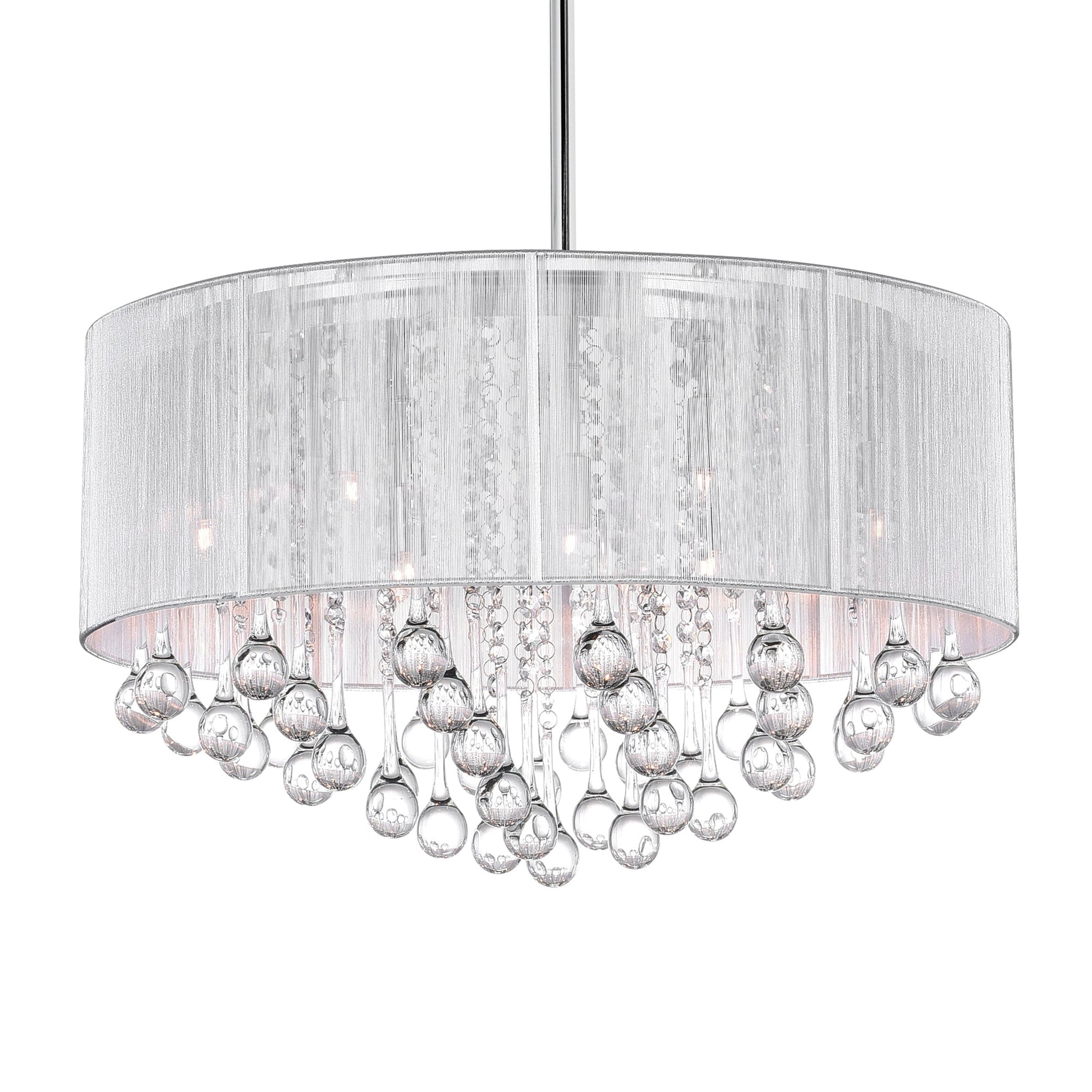 Water Drop 9 Light Chrome Chandelier