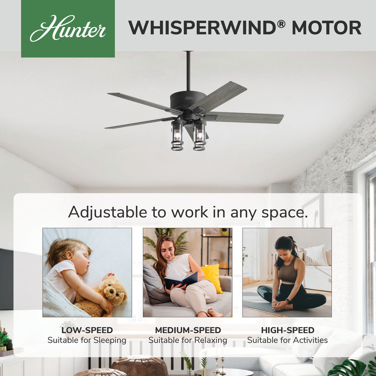52 inch Astwood II Matte Black Ceiling Fan with LED Light Kit and Handheld Remote