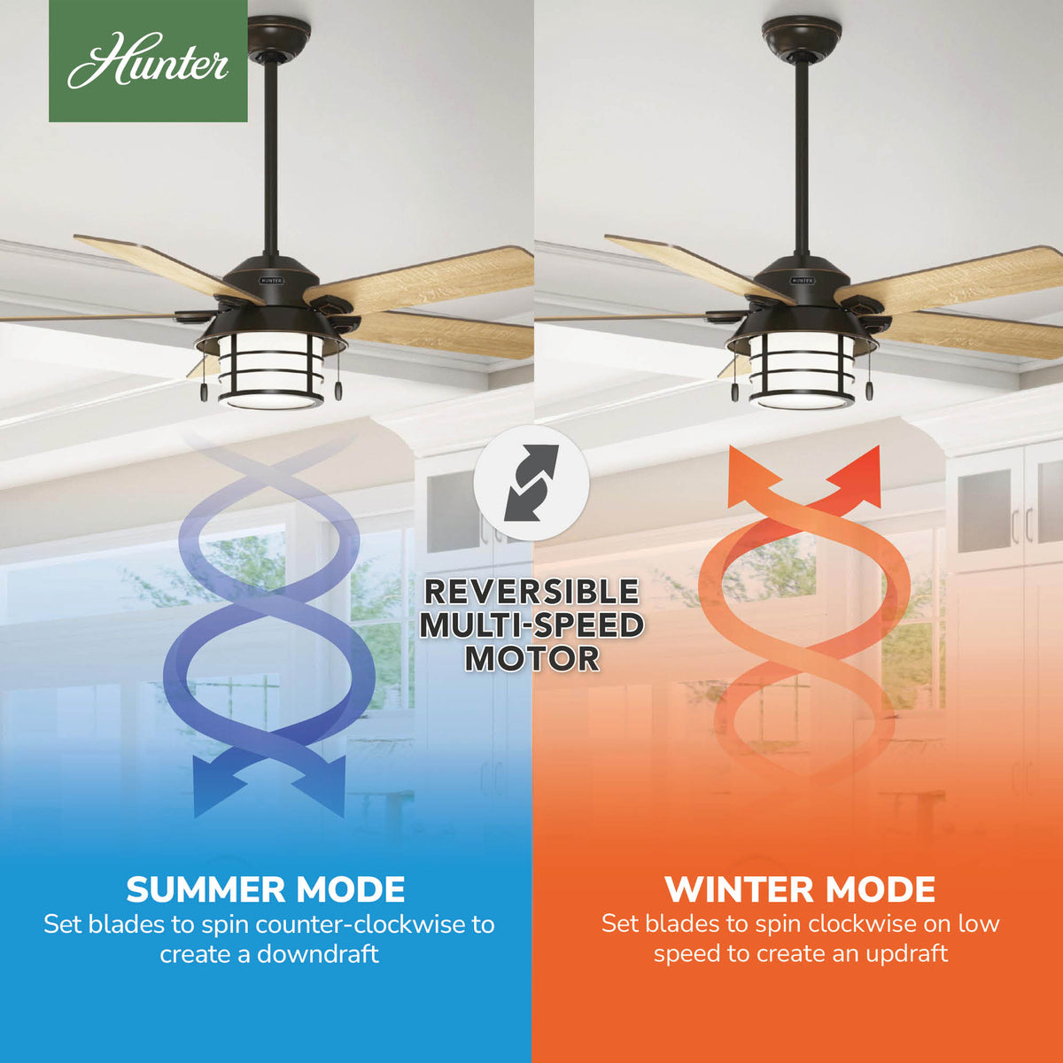 54 inch Key Biscayne Onyx Bengal Damp Rated Ceiling Fan with LED Light Kit and Pull Chain