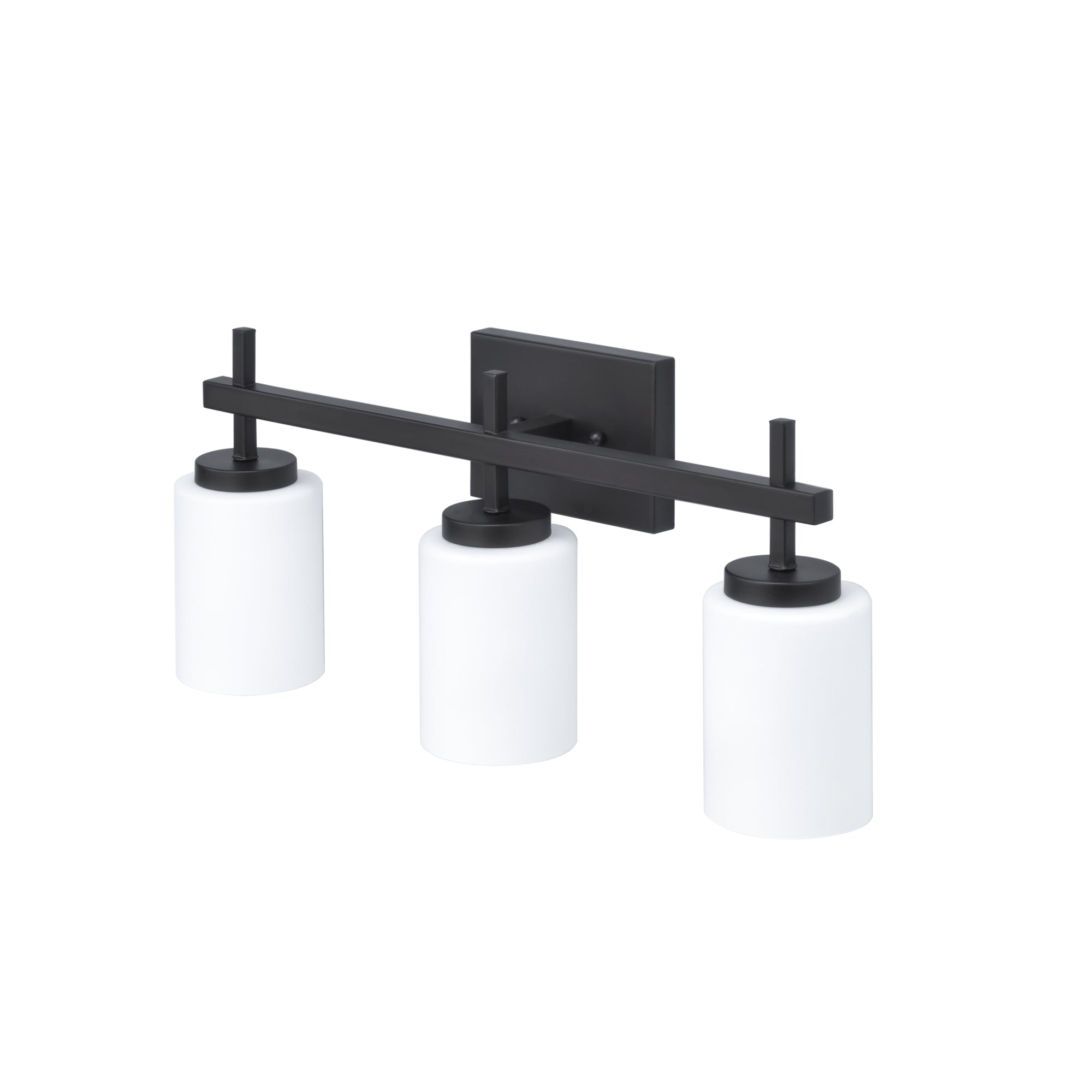 22-inch 3-light Matte Black Vanity Light