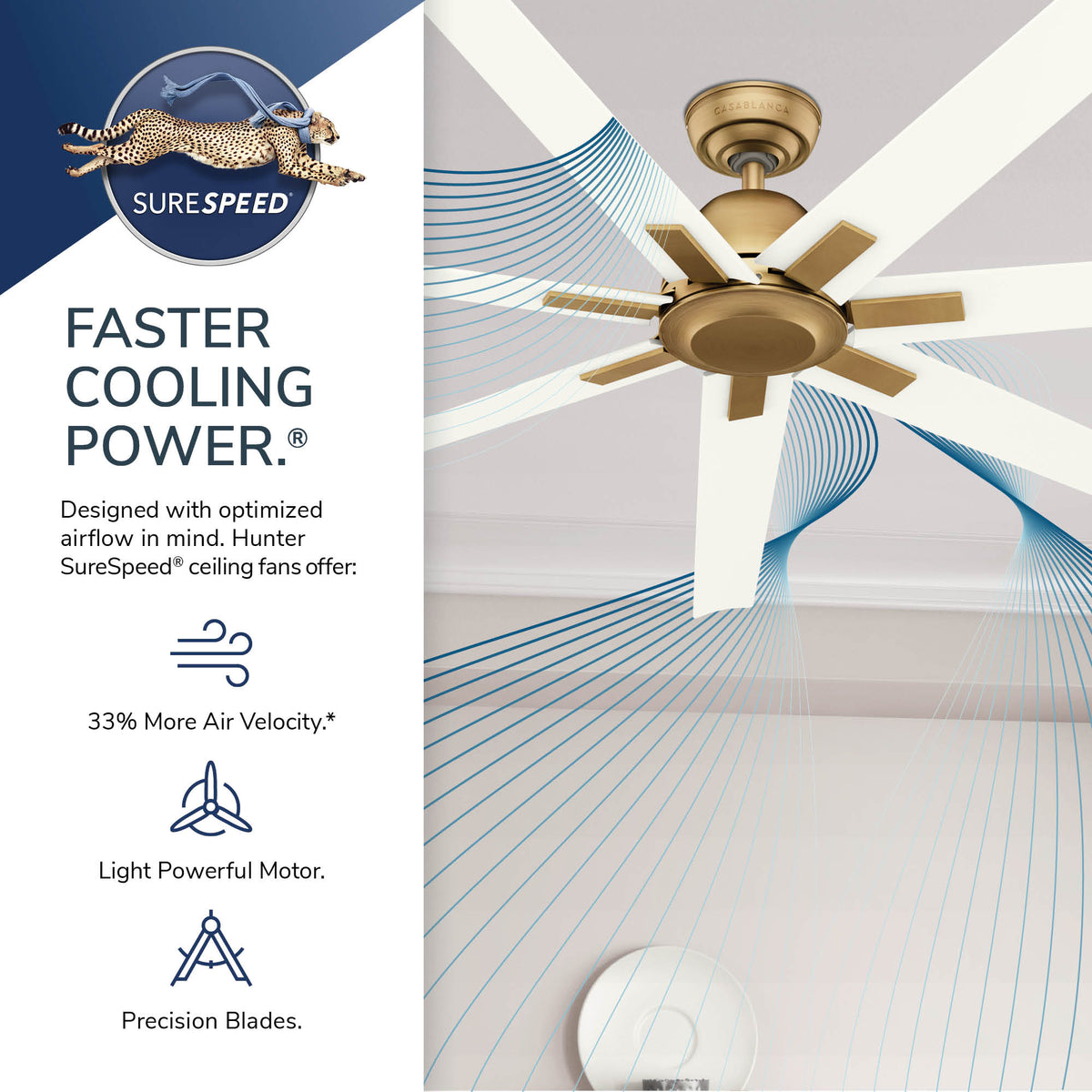 Casablanca 72 inch Bayhaven ENERGY STAR® Alturas Gold Damp Rated Ceiling Fan and Wall Control and Handheld Remote