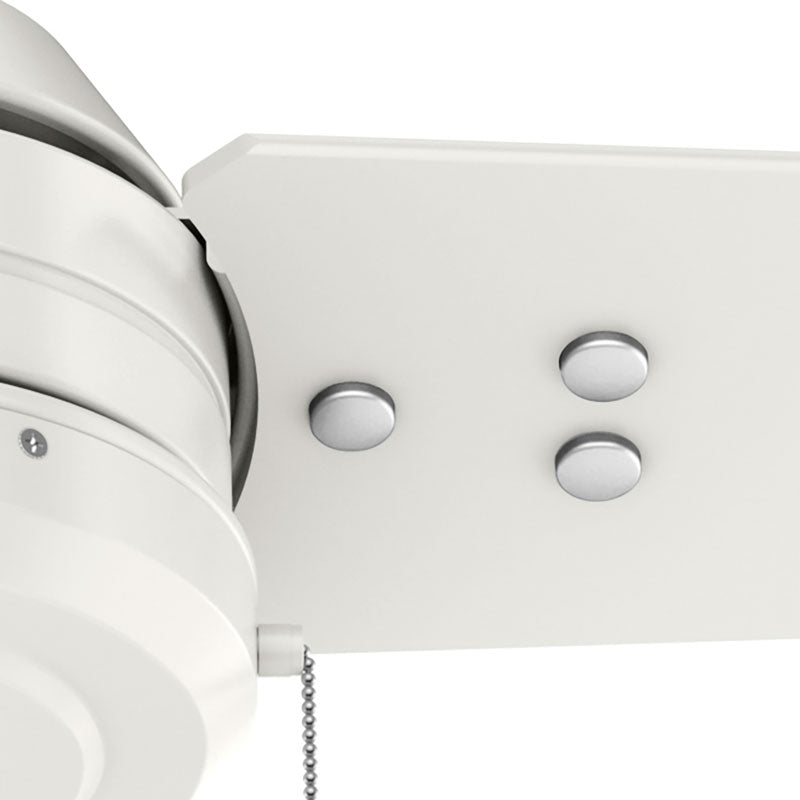 36 inch Cassius Fresh White Damp Rated Ceiling Fan and Pull Chain