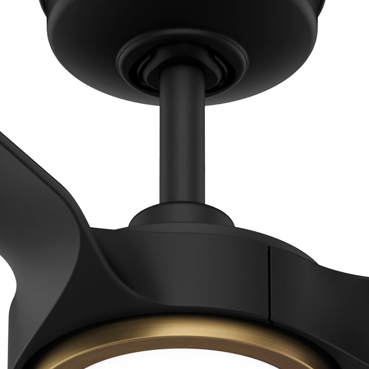 44 inch Zentech Wi-Fi ENERGY STAR® Matte Black Damp Rated Ceiling Fan with LED Light Kit and Handheld Remote