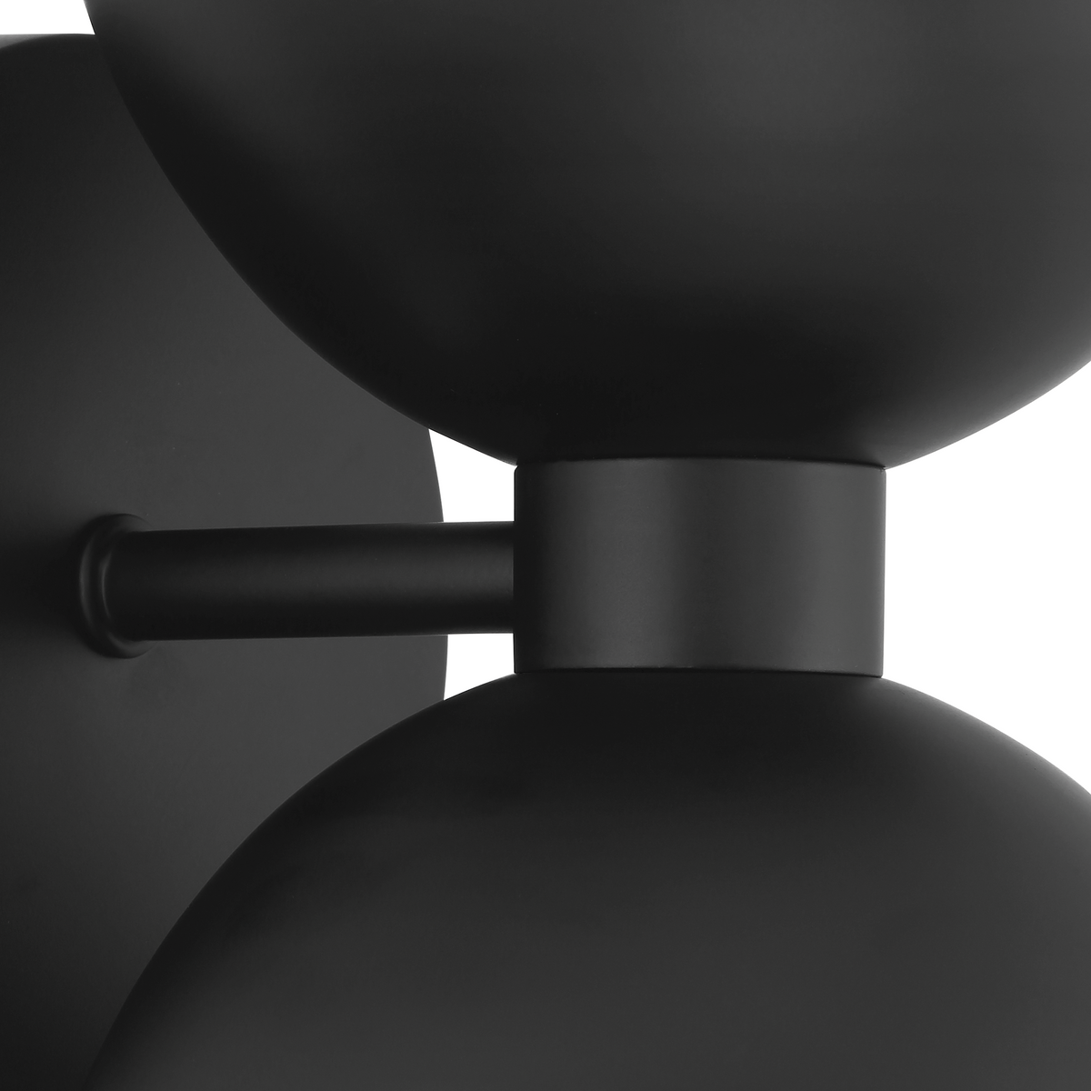 Erling 10-inch 2-light Matte Black Wall Sconce with Matte Black Metal Shade