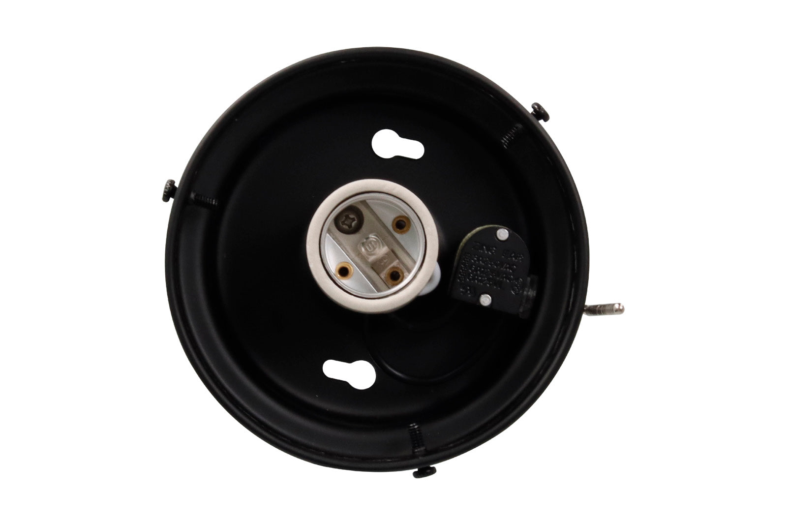 4.5-inch Matte Black Fan Light Kit Fitter