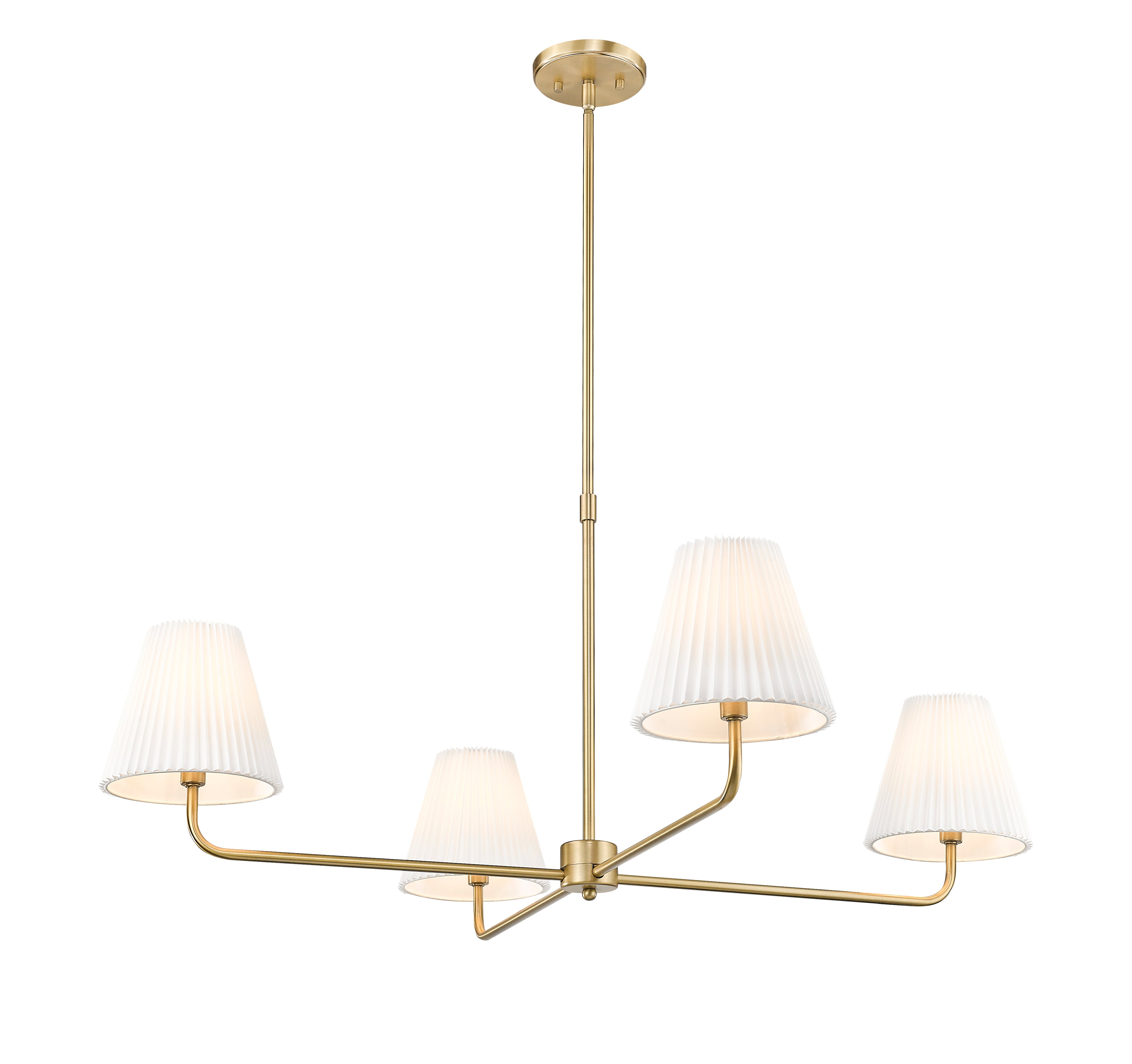 17.5'' Ami Vintage Brass 4 Light Chandelier