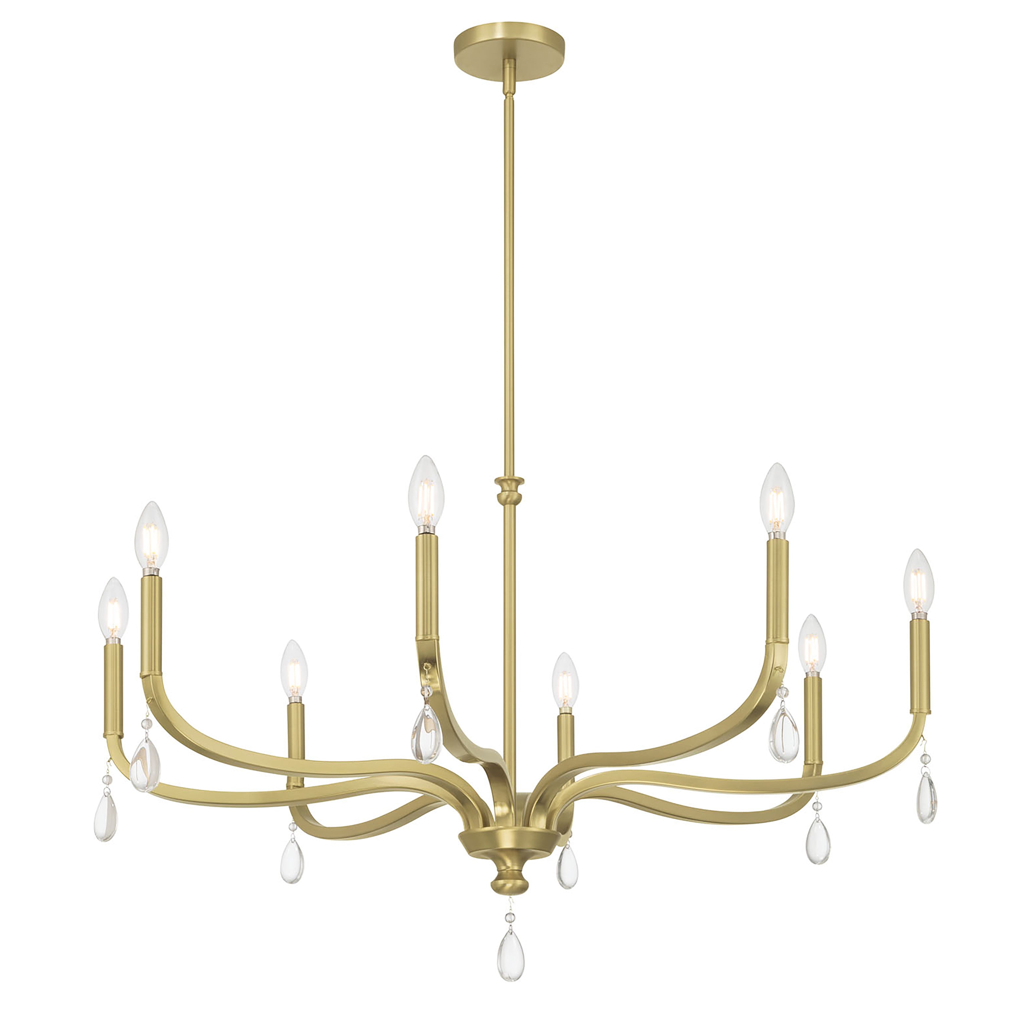 21.75'' Viremont Vintage Brass 8 Light Chandelier