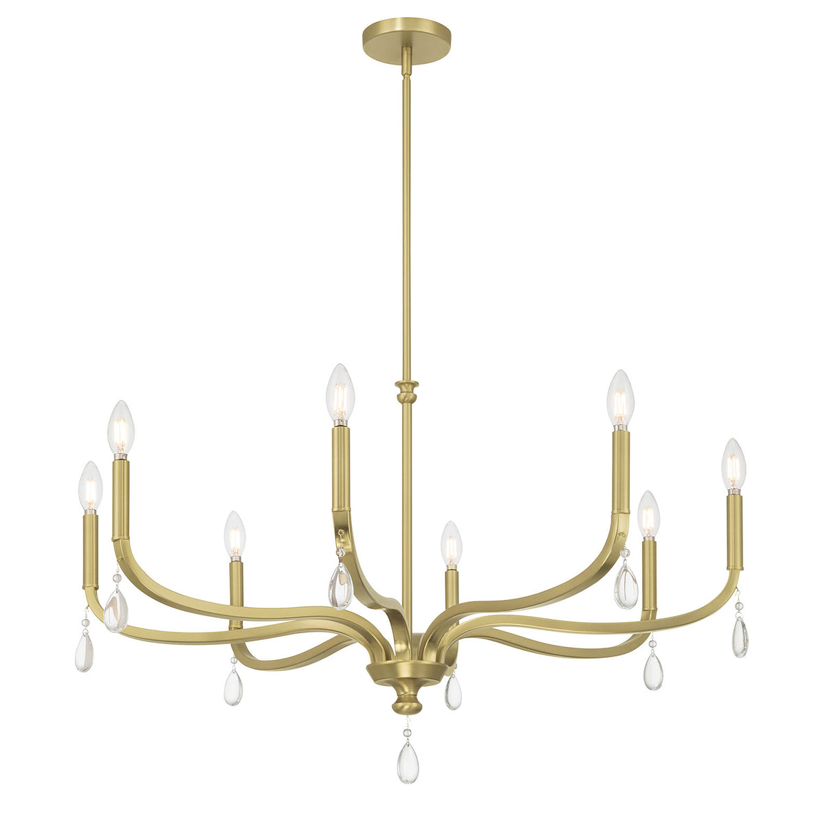 21.75'' Viremont Vintage Brass 8 Light Chandelier