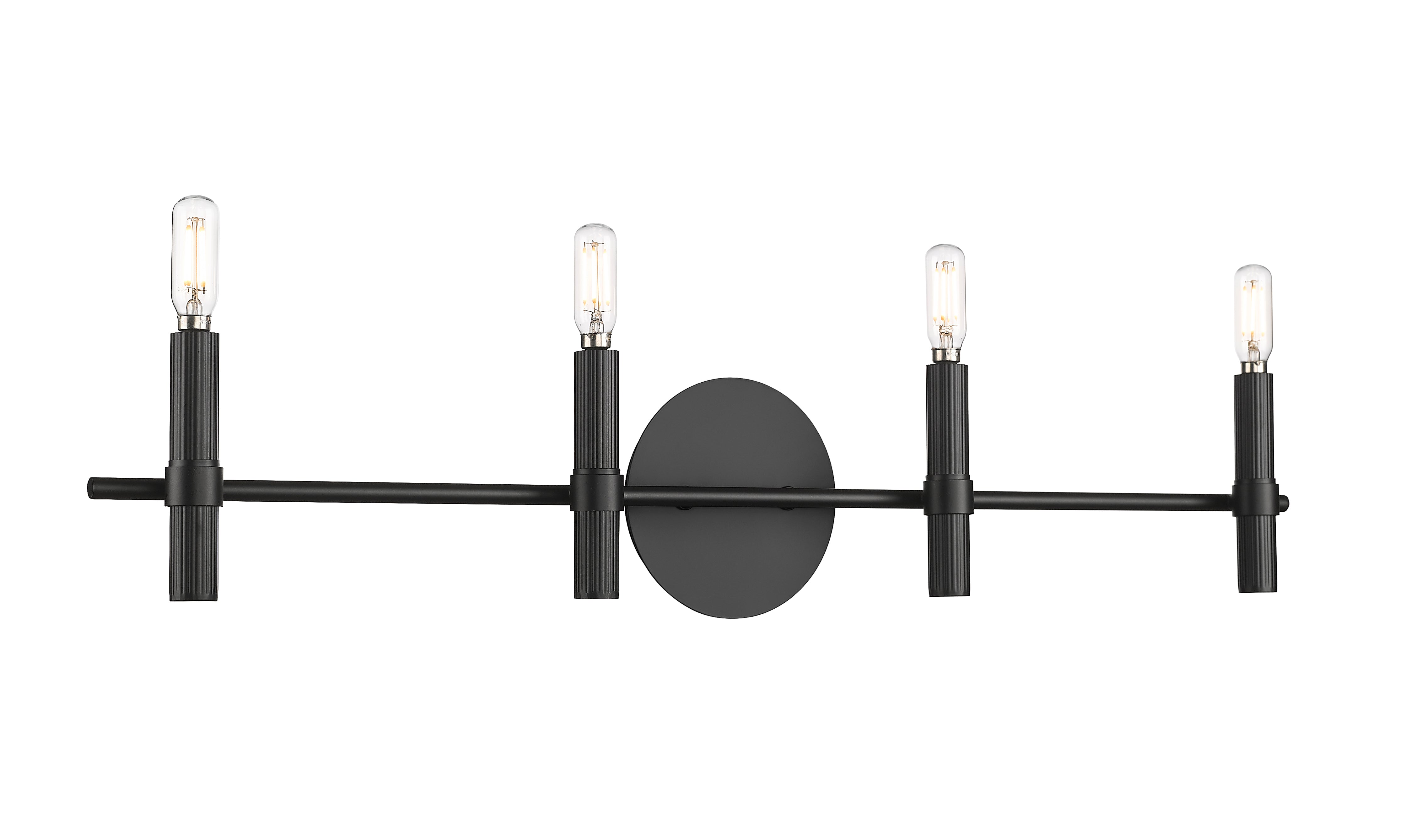 31.5'' Skyva Matte Black 4 Light Bath Vanity