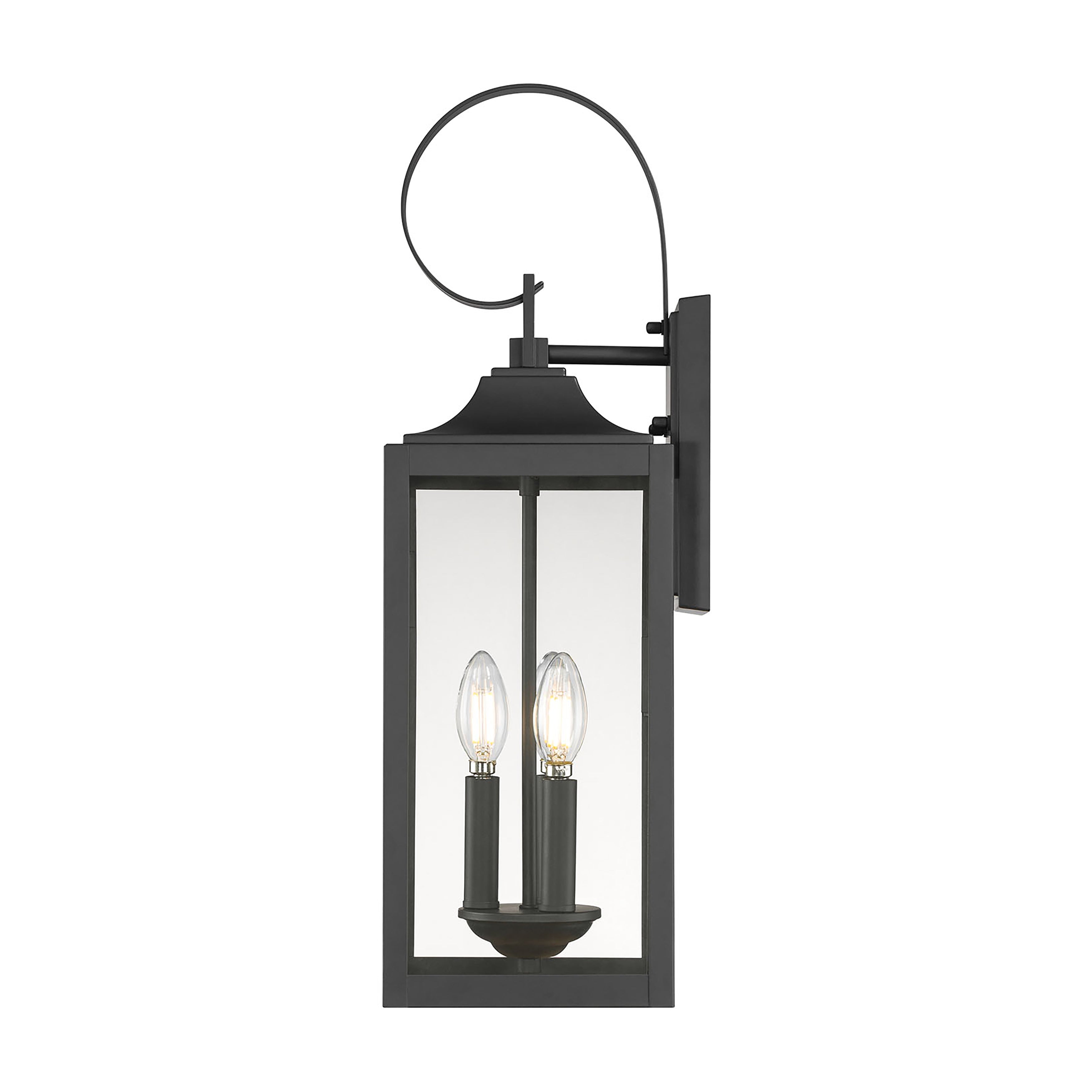 7.25'' Halston Powder Coated Black 3 Light Lantern