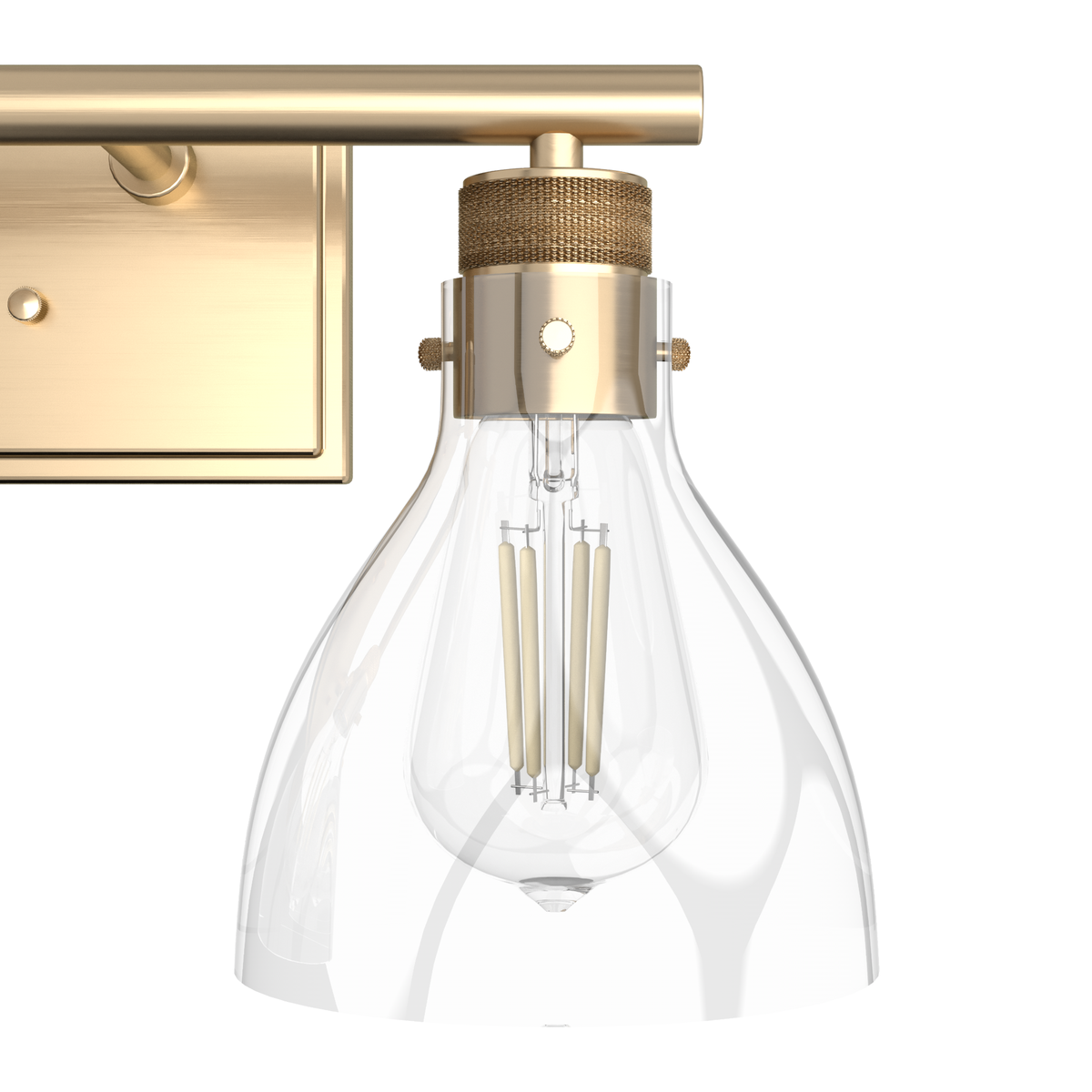 Van Nuys 23.5-inch 3-light Alturas Gold Vanity Light with Clear Glass