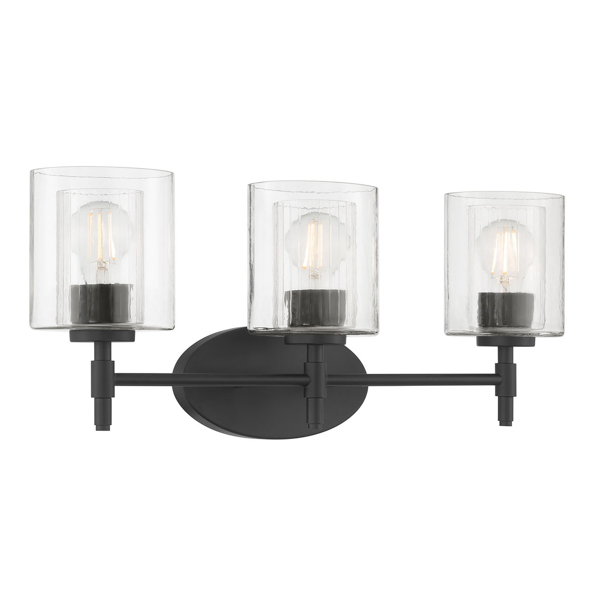 23.5'' Solventa Matte Black 3 Light Bath Vanity