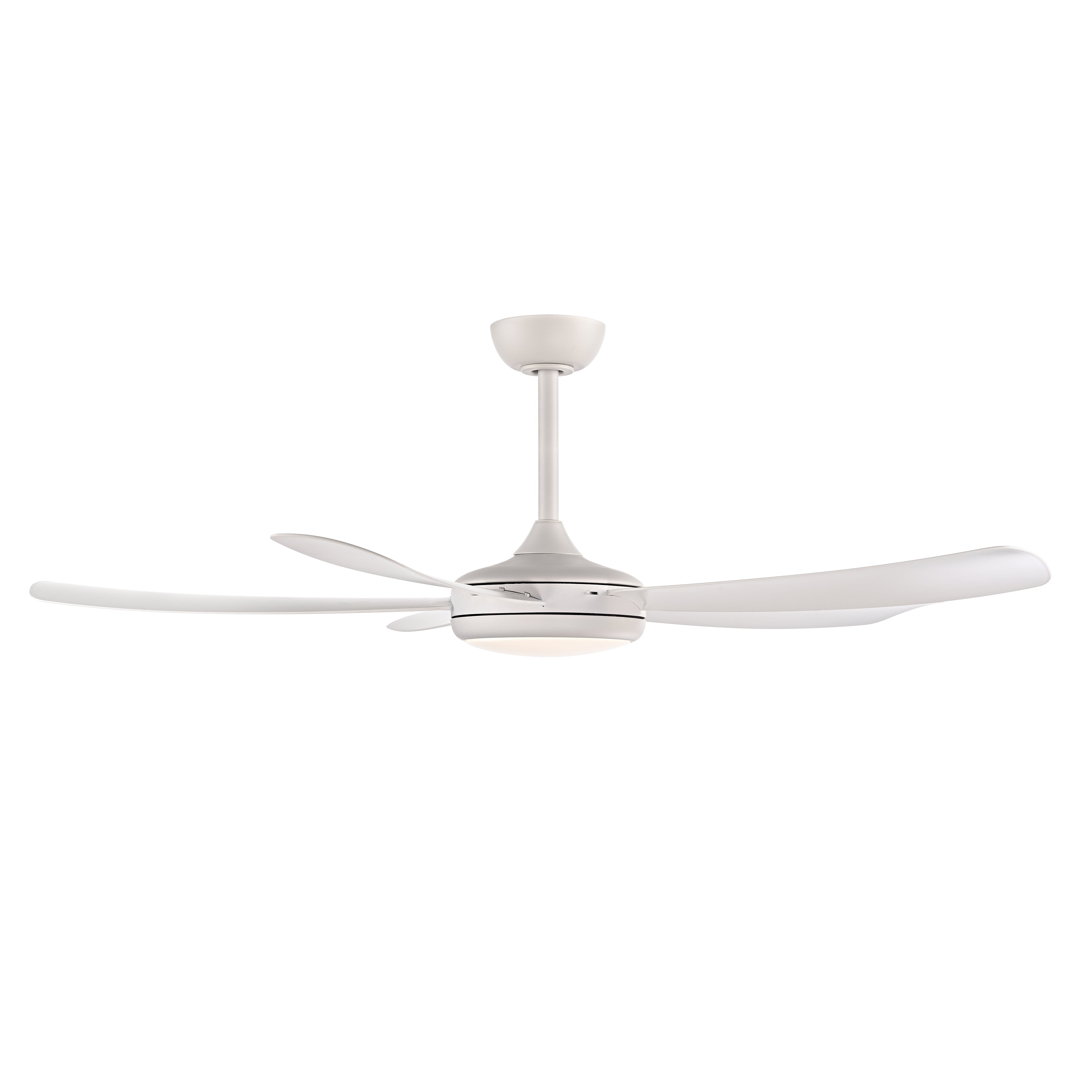 Airstra 52'' 5 Blades Matte White Led indoor & Outdoor DC Ceiling Fan With Wall Control