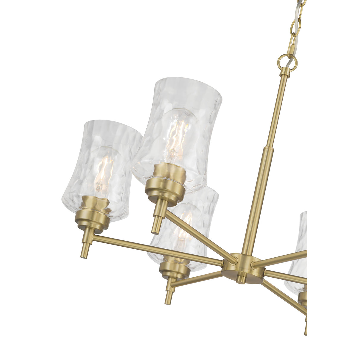 17.5'' Clarvyn Vintage Brass 6 Light Chandelier