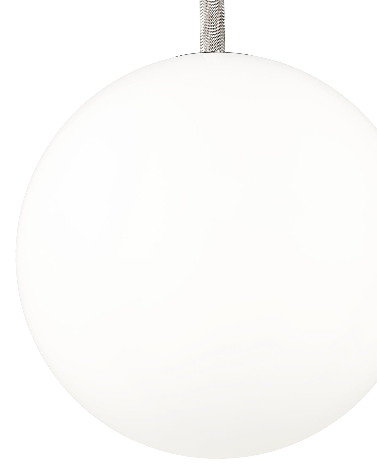 12-inch Kairo Polished Nickel 1-Light Shiny Opal Glass Pendant Light