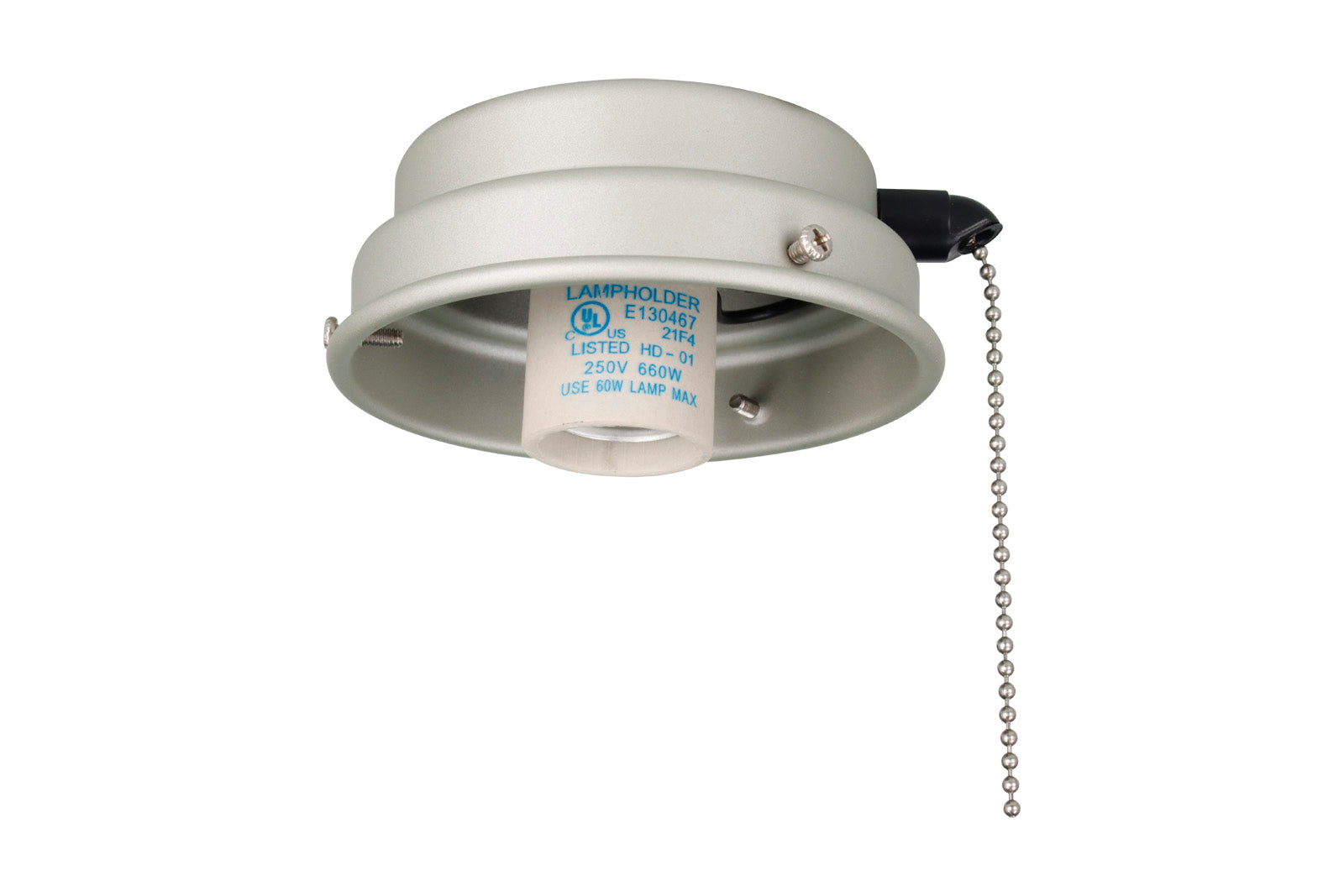 4.5-inch Brushed Pewter Outdoor Fan Light Kit Fitter