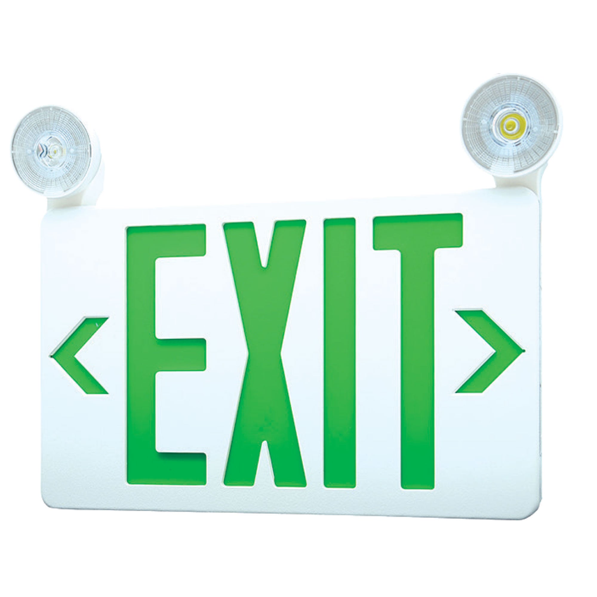 11.75-inch Green Exit and Emergency Combo Light