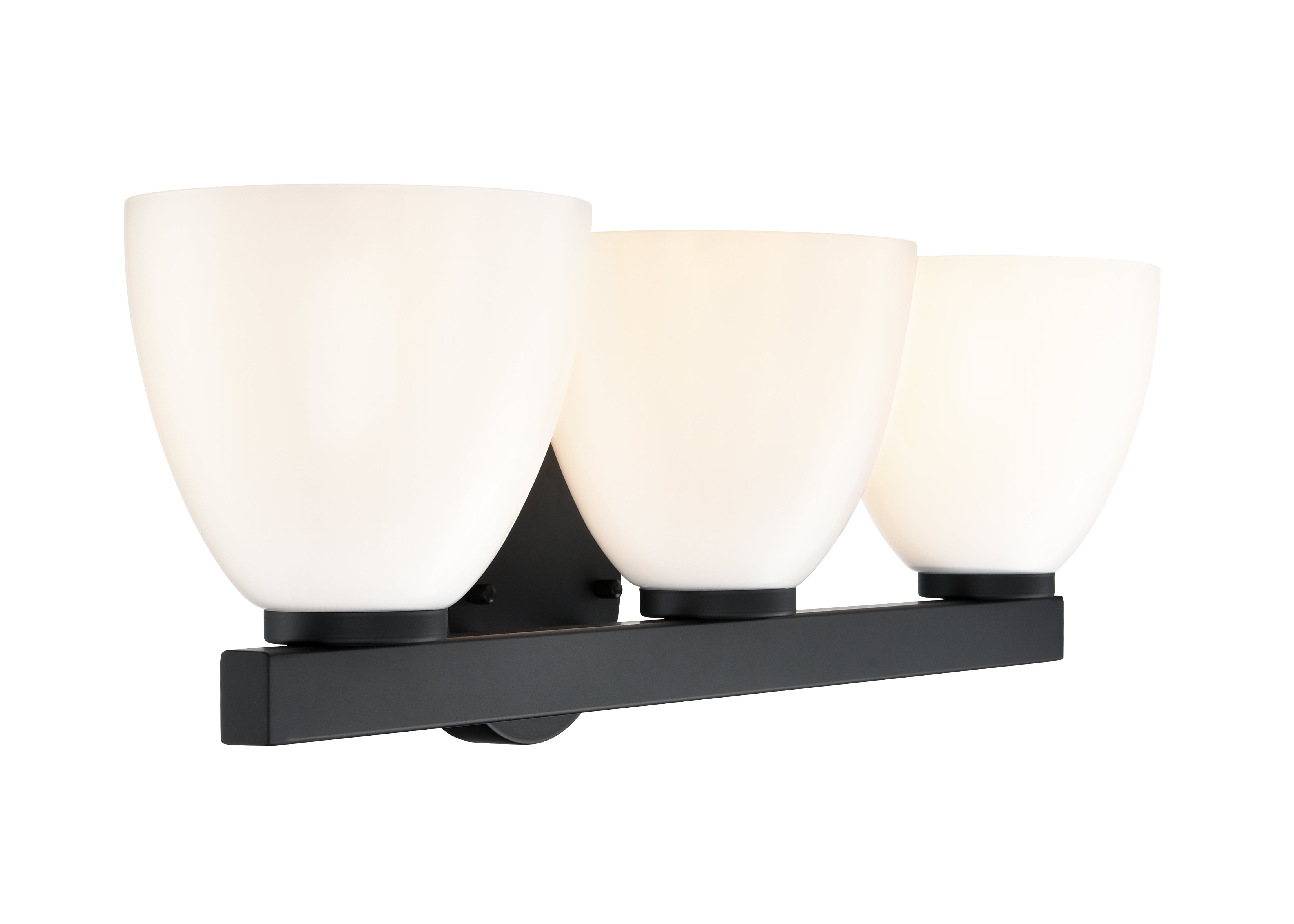 24'' Apria Matte Black 3 Light Bath Vanity