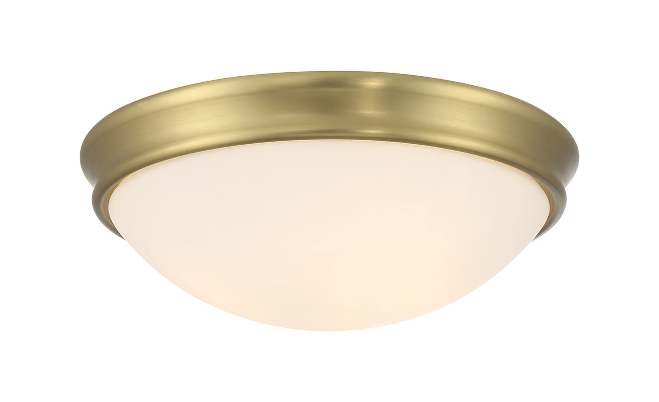 5'' Baumann Vintage Brass 3 Light Flush Mount