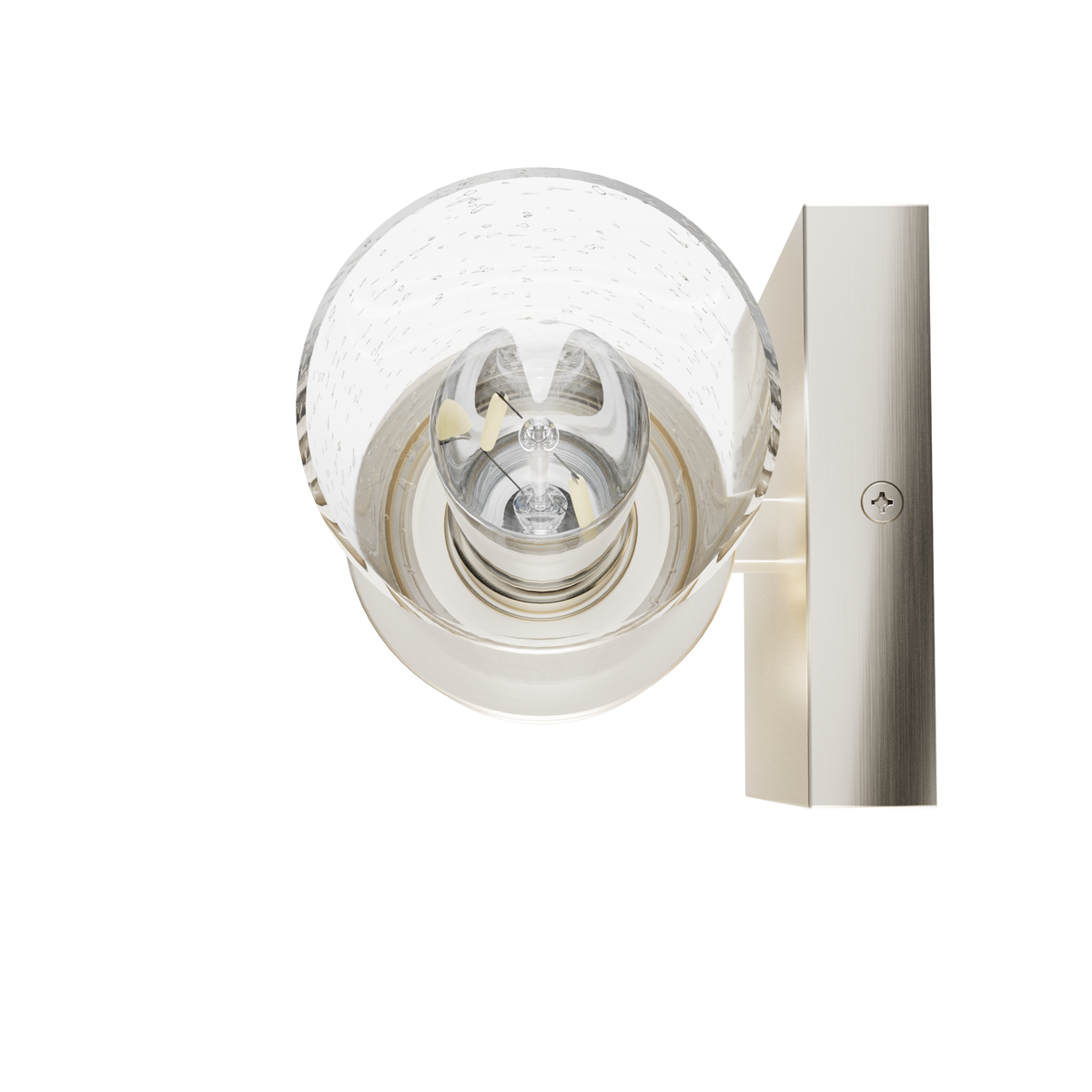 Lenlock 16-inch 2-light Brushed Nickel Vanity Light with Seeded Glass