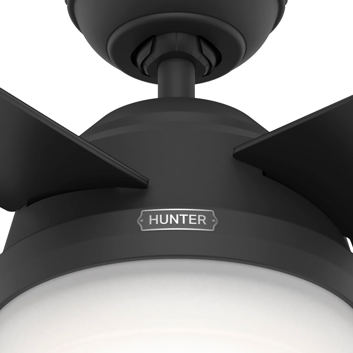 52 inch Dempsey Matte Black Ceiling Fan with LED Light Kit and Handheld Remote
