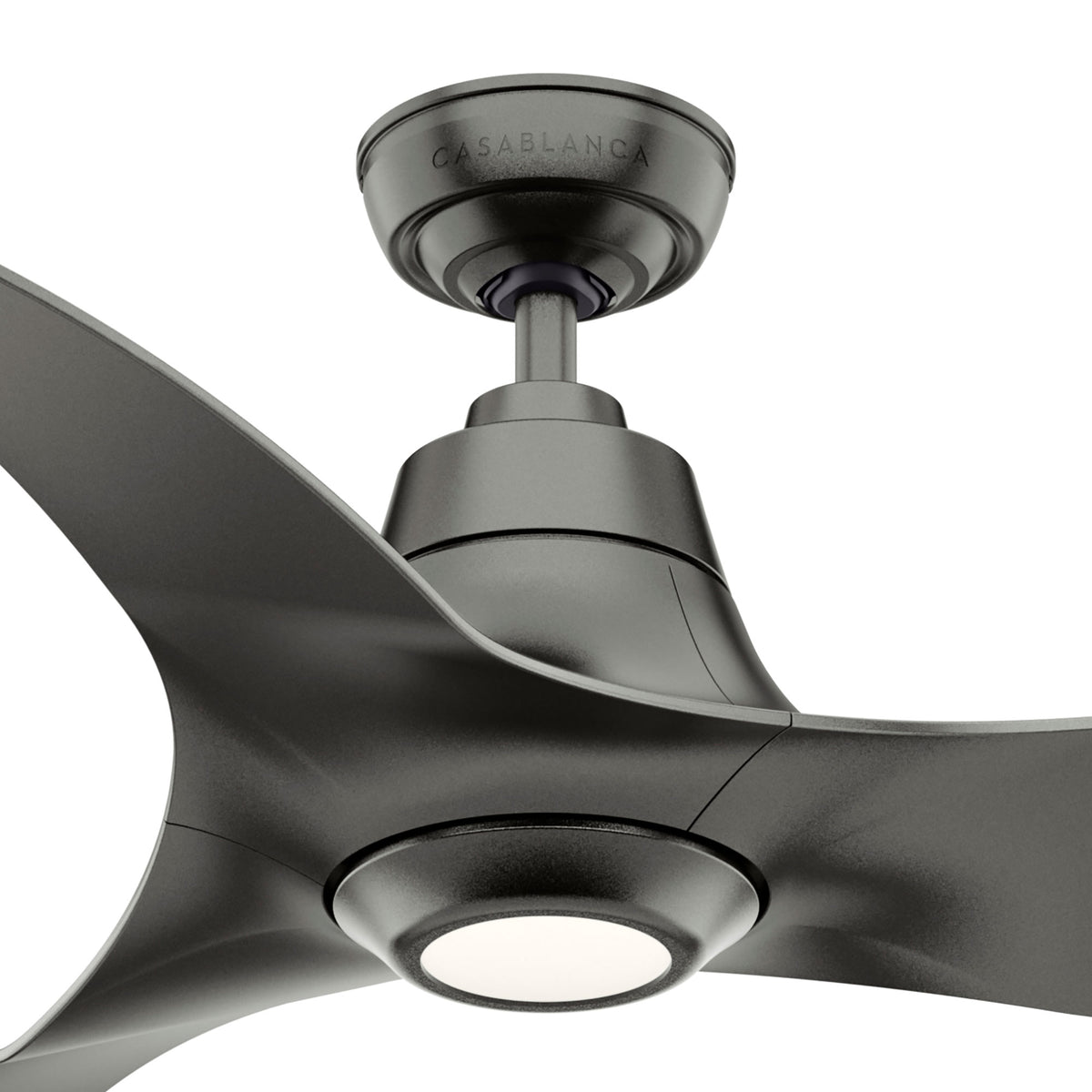 Casablanca 60 inch Stingray ENERGY STAR® Granite Damp Rated Ceiling Fan with LED Light Kit and Handheld Remote