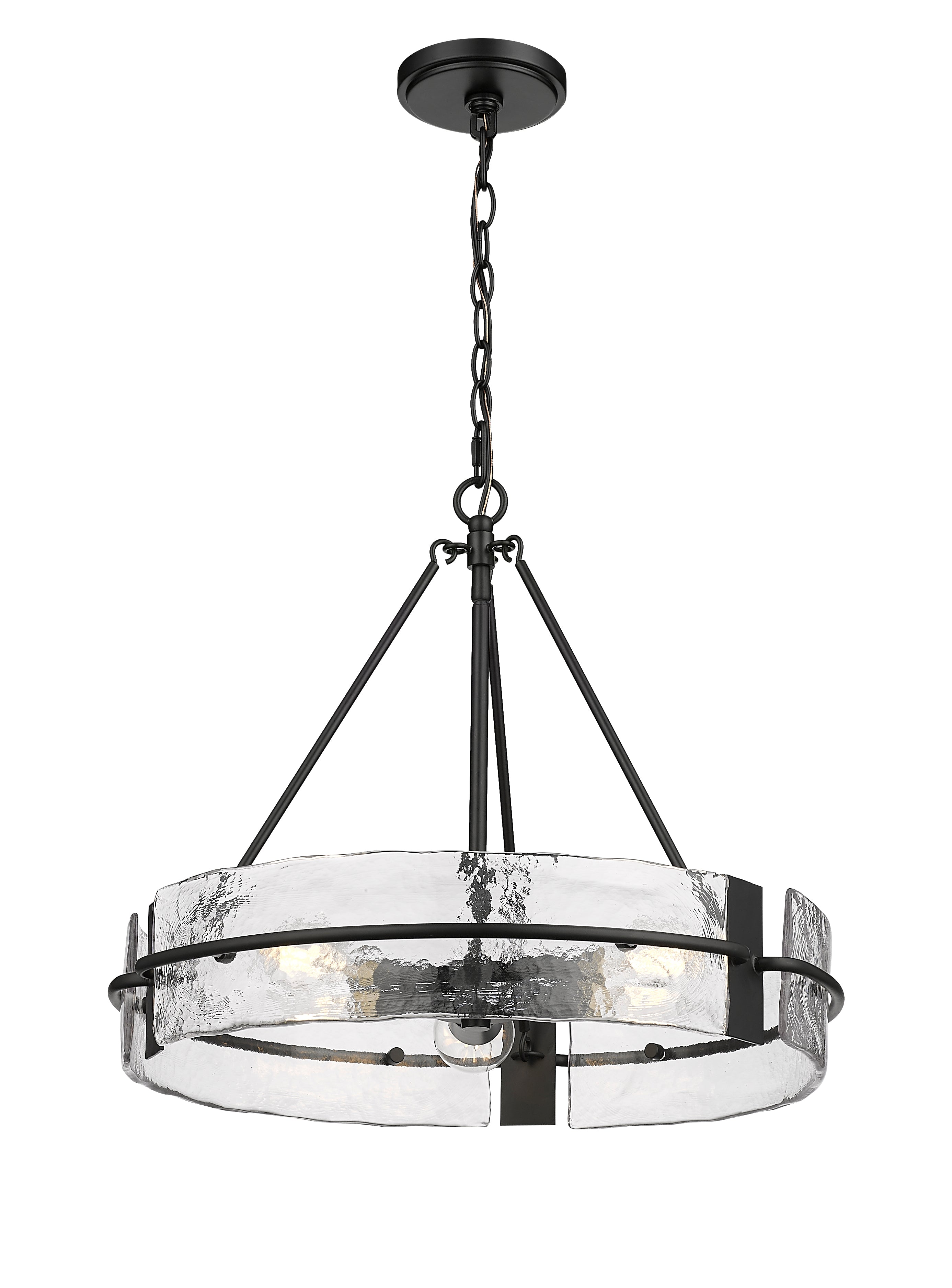 17.25'' Rezi Matte Black 3 Light Pendant