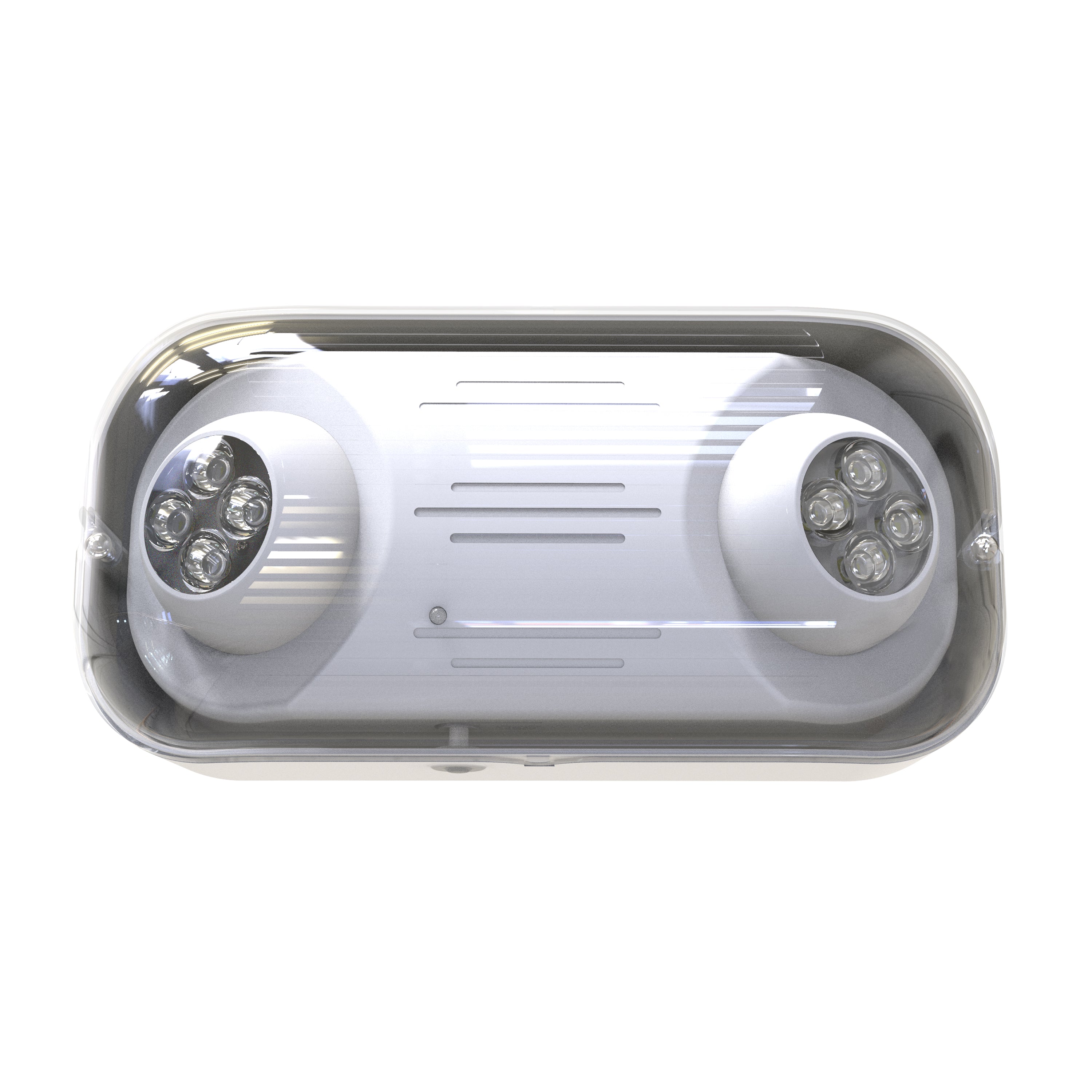 12-inch White Outdoor Emergency Light
