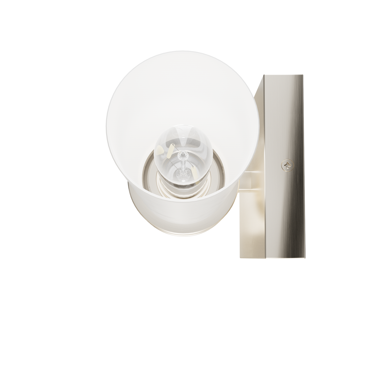 Lenlock 22-inch 2-light Brushed Nickel Vanity Light with Cased White Glass
