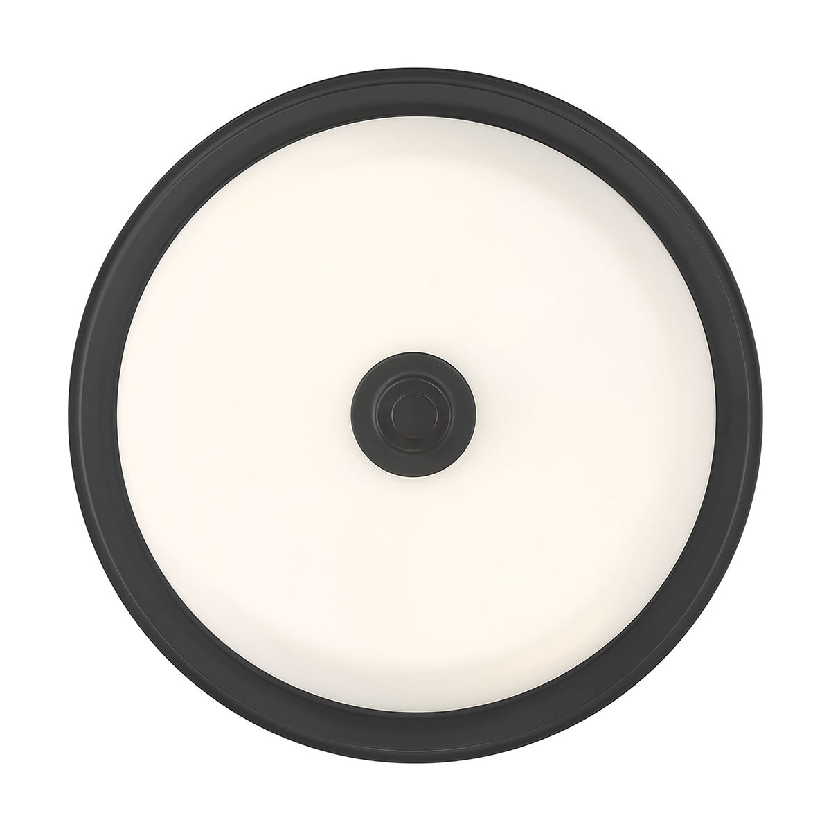 13-inch Strayhan Matte Black 2-Light White Frosted Glass Flush Mount Ceiling Light