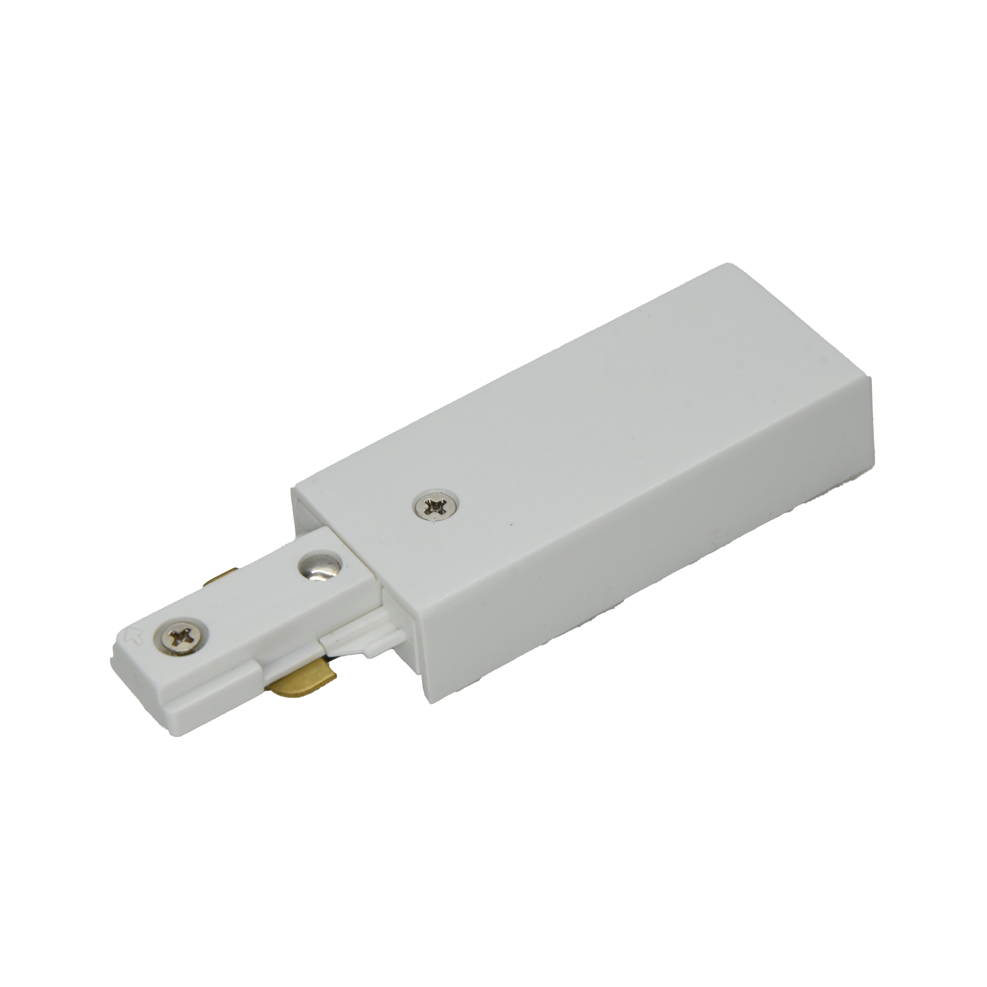 4.75-inch White Connector Track End Feed