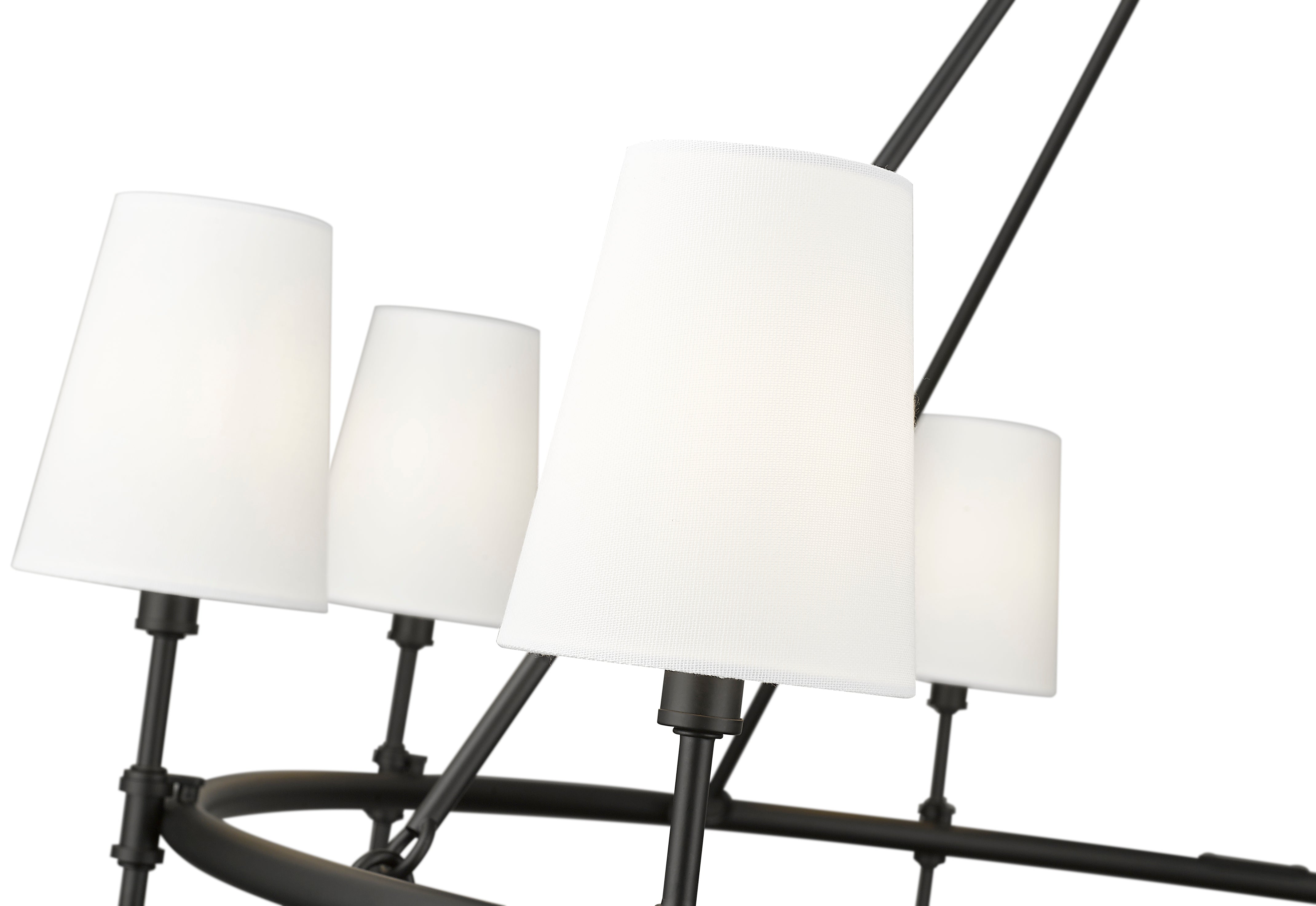 31.5'' Adorra Matte Black 8 Light Chandelier