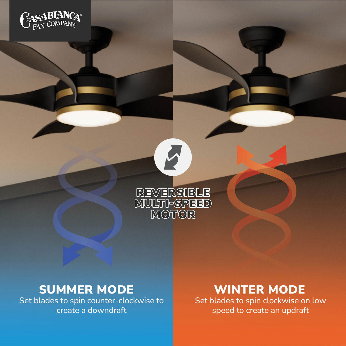 Casablanca 52 inch Julia ENERGY STAR® Matte Black Damp Rated Ceiling Fan with LED Light Kit and Wall Control and Handheld Remote