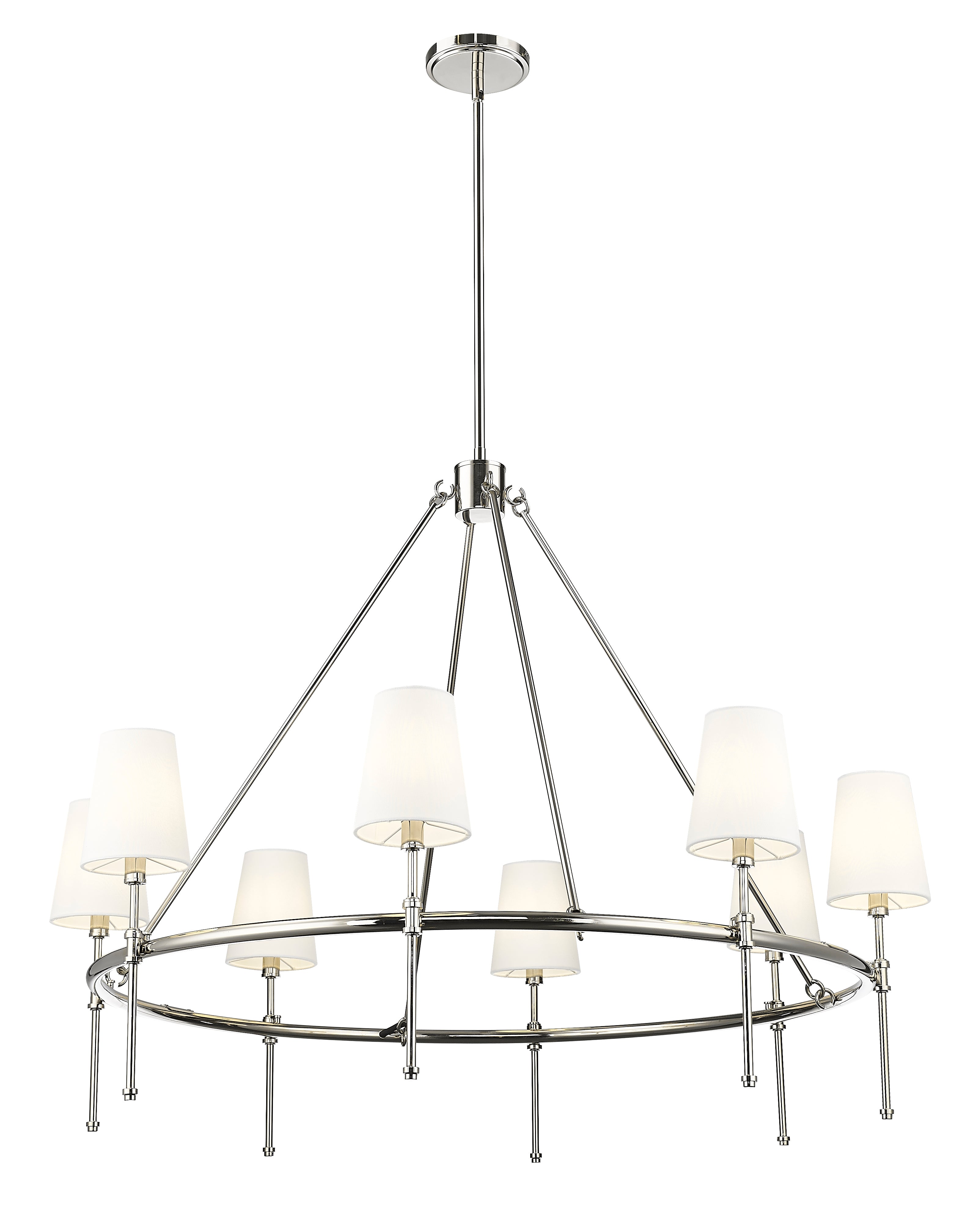 31.5'' Adorra Polished Nickel 8 Light Chandelier