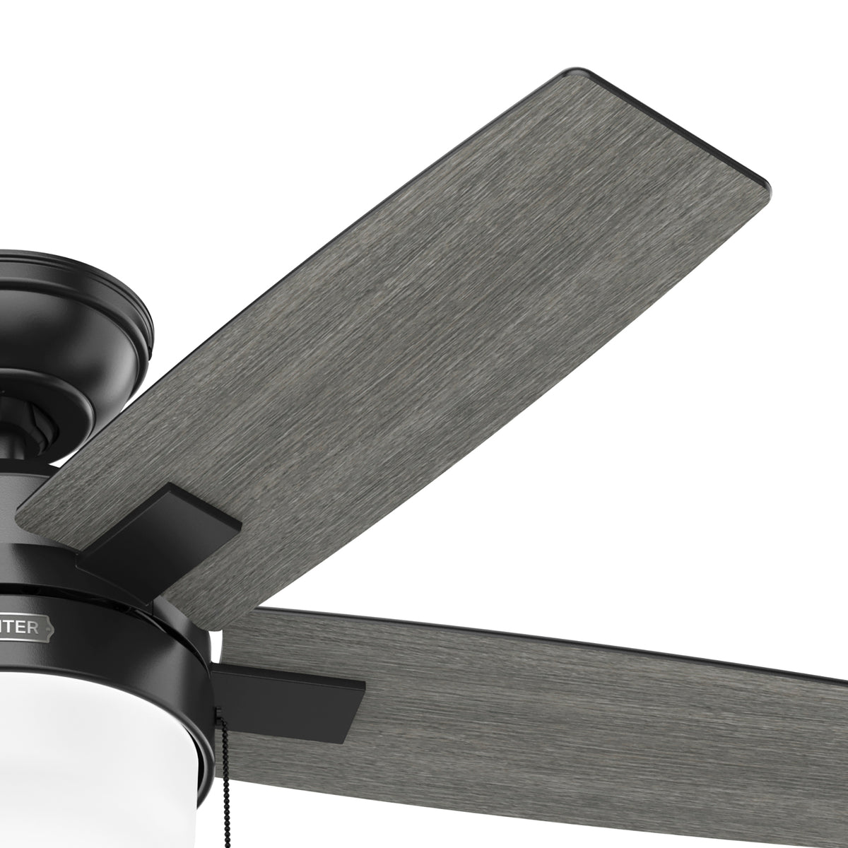 44 inch Anisten Matte Black Ceiling Fan with LED Light Kit and Pull Chain