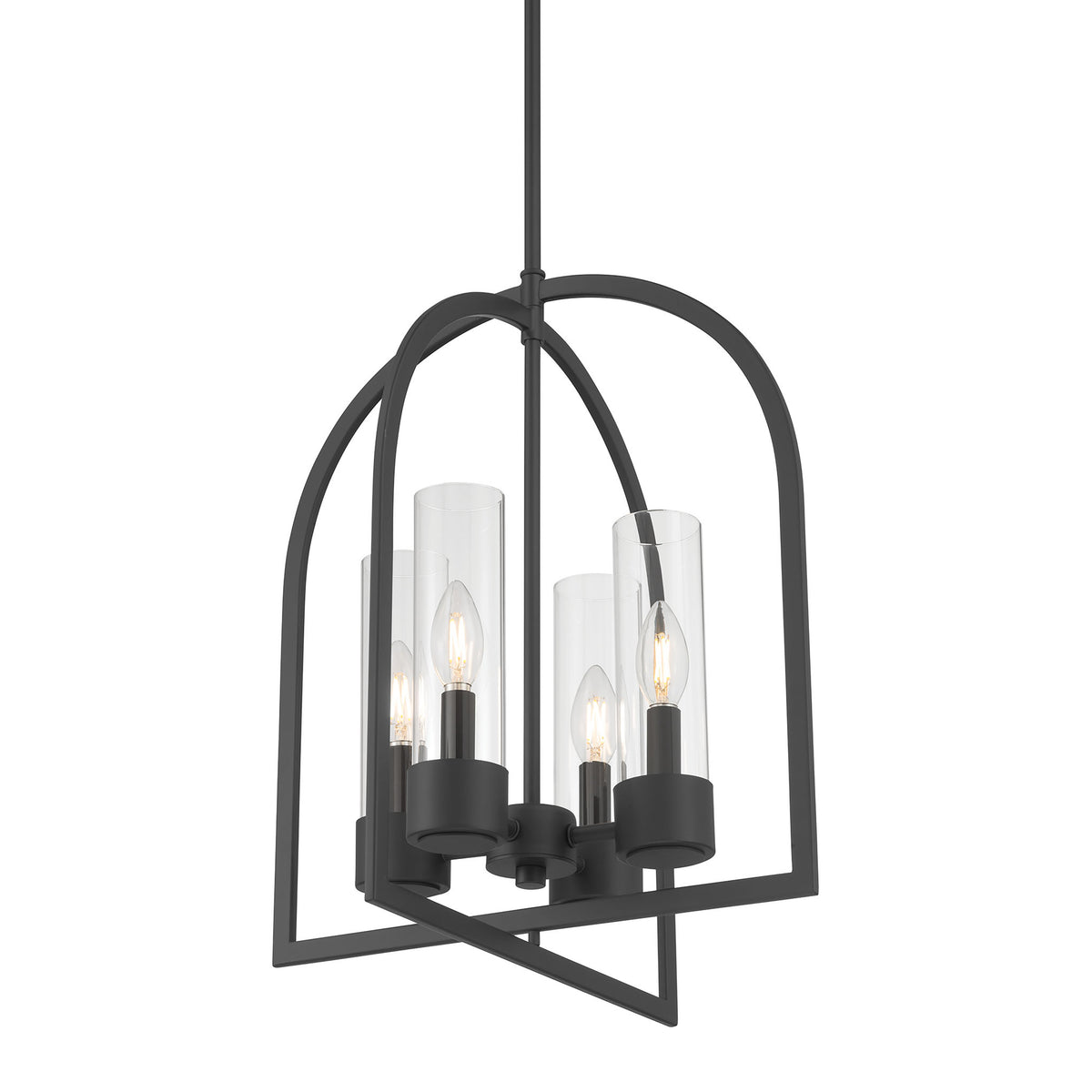 19.5'' Evandrel Matte Black 4 Light Pendant