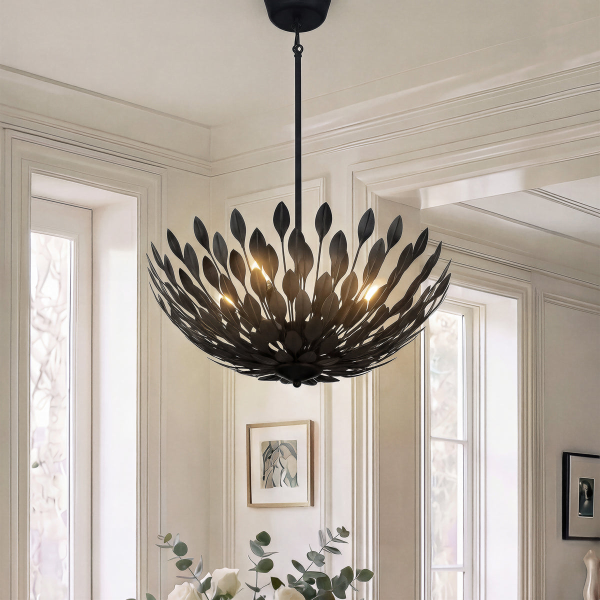 9'' Merylmint Matte Black 6 Light Pendant