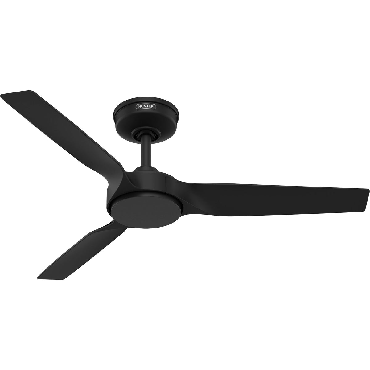 44 inch Zentech Wi-Fi ENERGY STAR® Matte Black Damp Rated Ceiling Fan with LED Light Kit and Handheld Remote