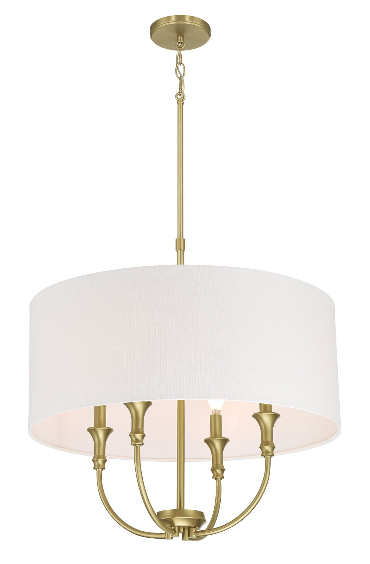 24'' Mairbourne Vintage Brass 4 Light Pendant