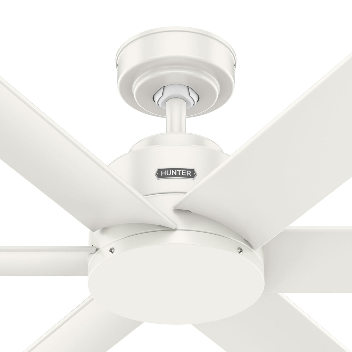 60 inch Kennicott ENERGY STAR® Fresh White Damp Rated Ceiling Fan and Handheld Remote