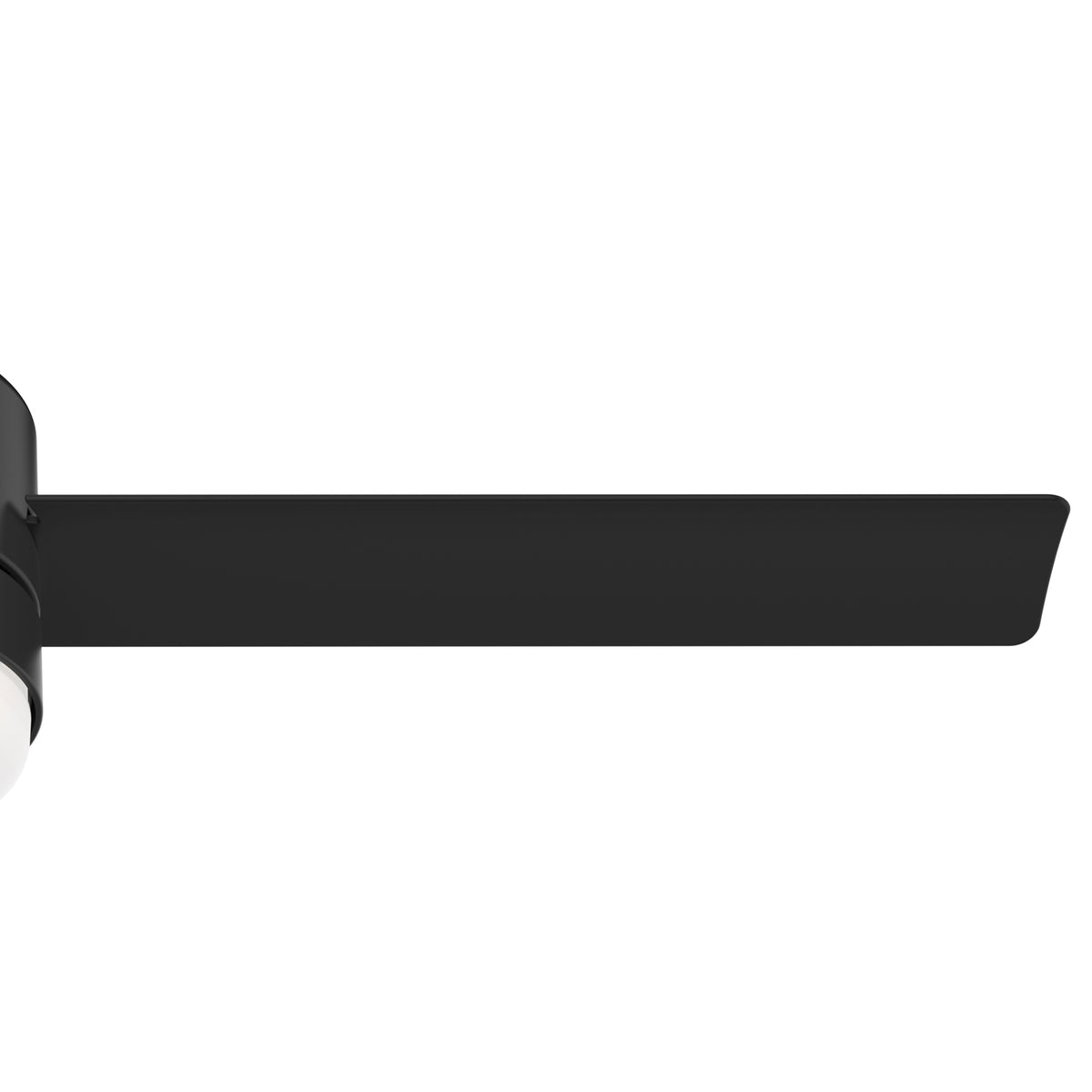 52 inch Gilmour Matte Black Low Profile Damp Rated Ceiling Fan with LED Light Kit and Handheld Remote