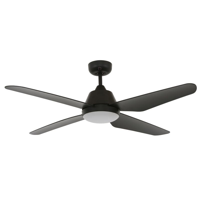 Aria 52 Inch Black Fan with 1 Light and Remote