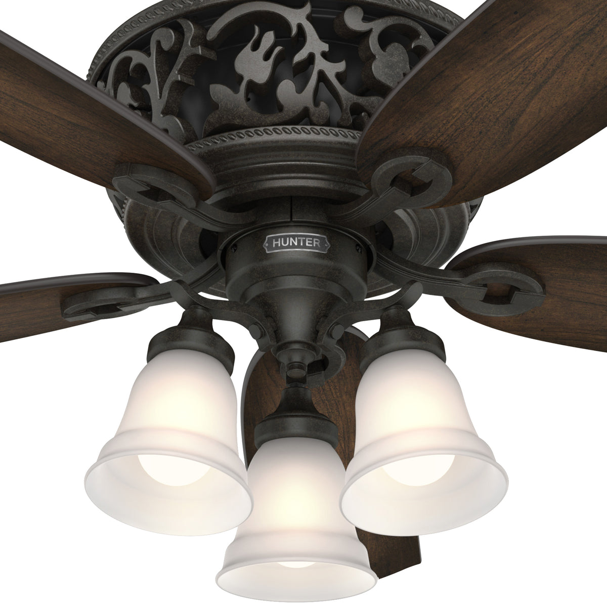 54 inch Promenade ENERGY STAR® Brittany Bronze Ceiling Fan with LED Light Kit and Handheld Remote