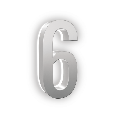 LED house numbers silver
