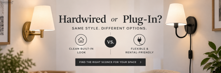 Hardwired vs. Plug-In Wall Sconces