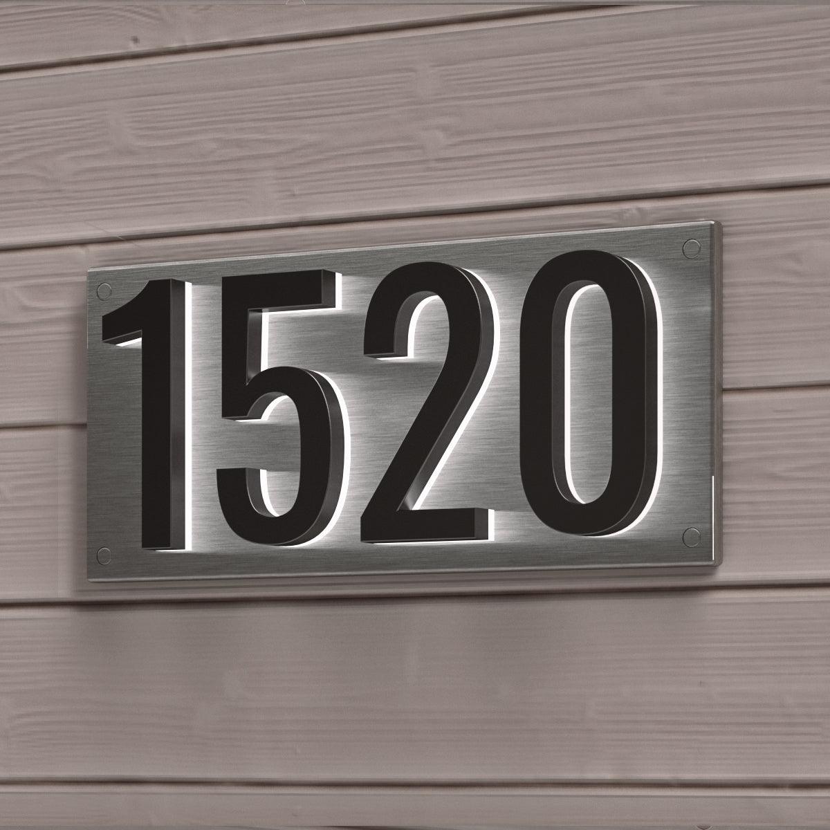 Illuminated House Numbers | Backlit Address Signs - ABS polymer ...