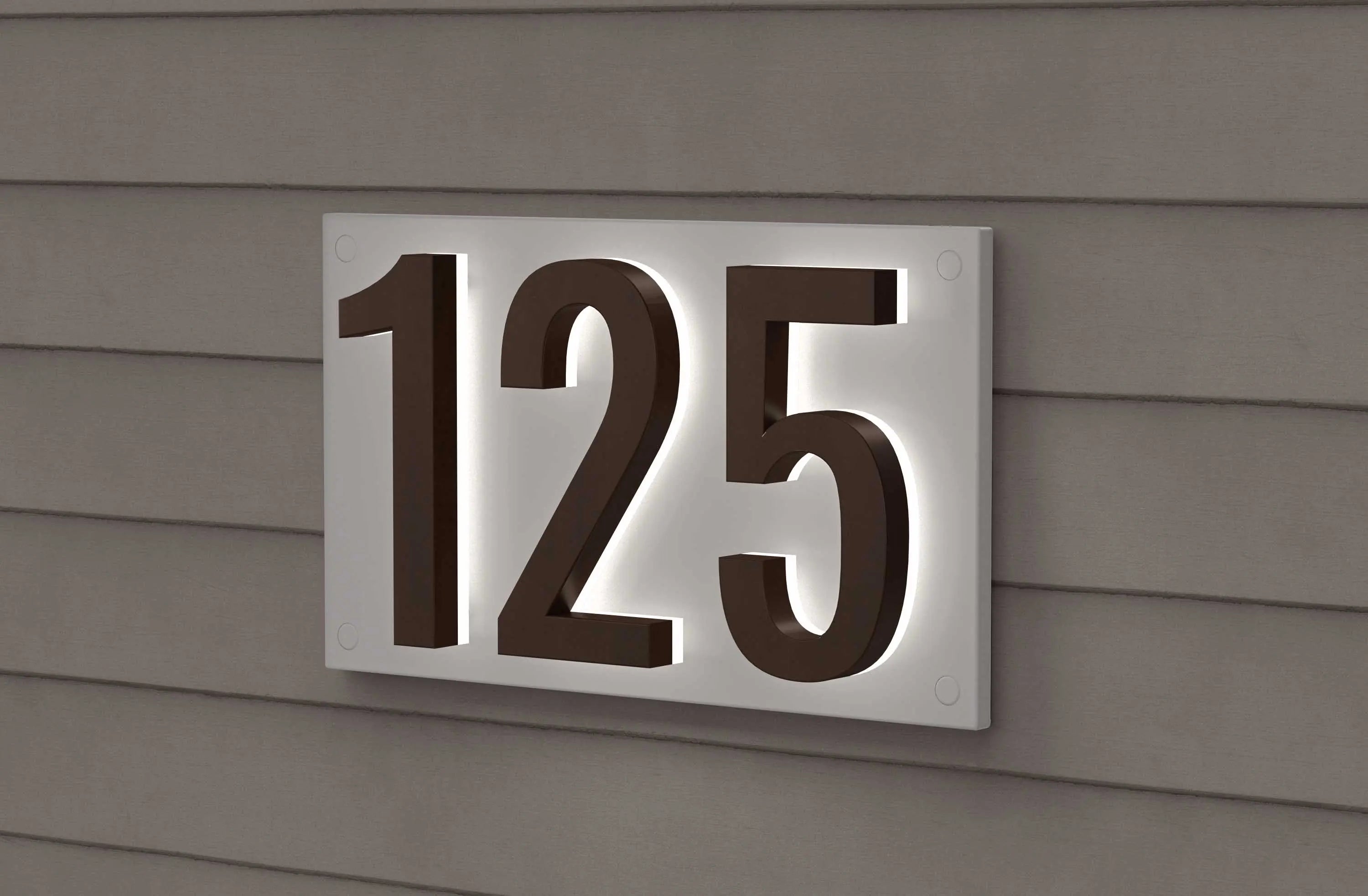 Backlit Address Numbers - ABS Polymer