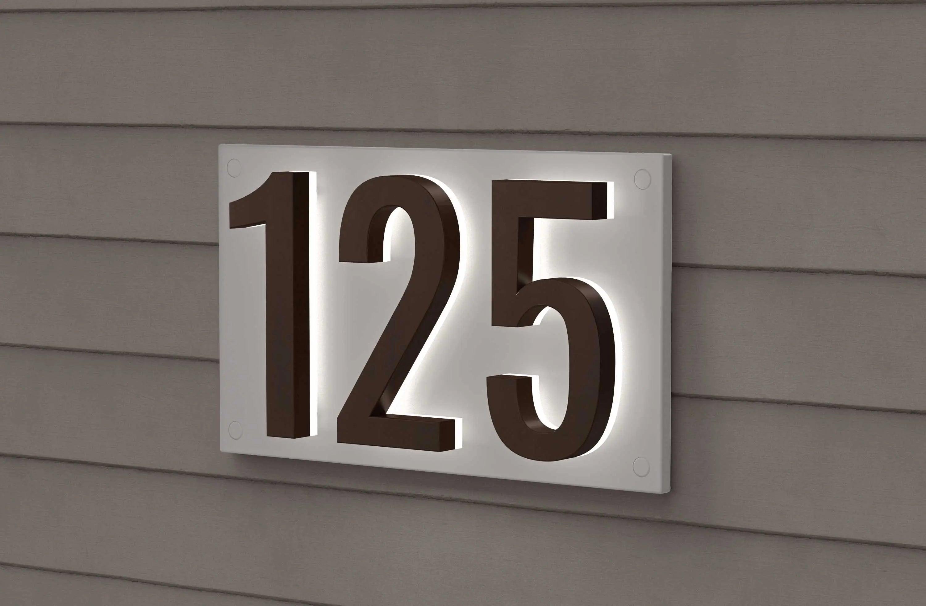 Backlit Address Numbers - ABS Polymer