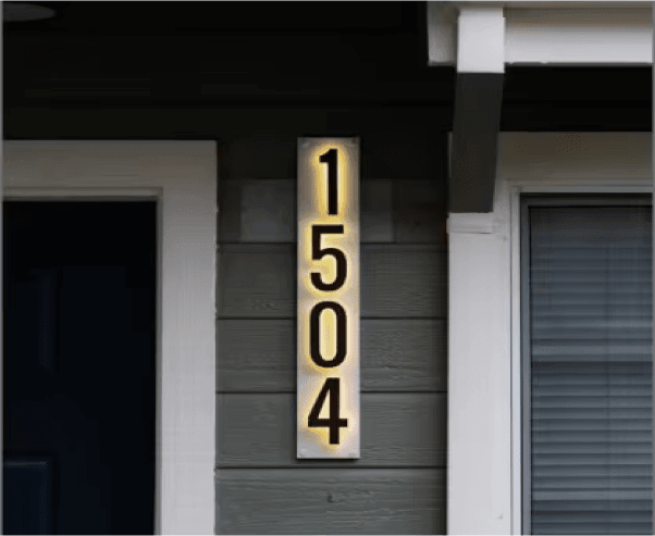 Illuminated House Numbers - Stainless Steel